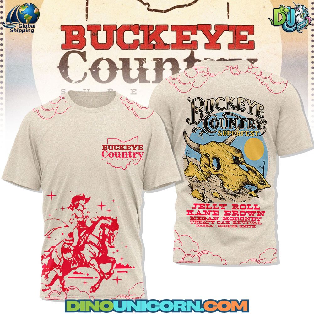 Buckeye Country Superfest 2025 T-Shirt Hoodie Or Zip-up Hoodie NNA