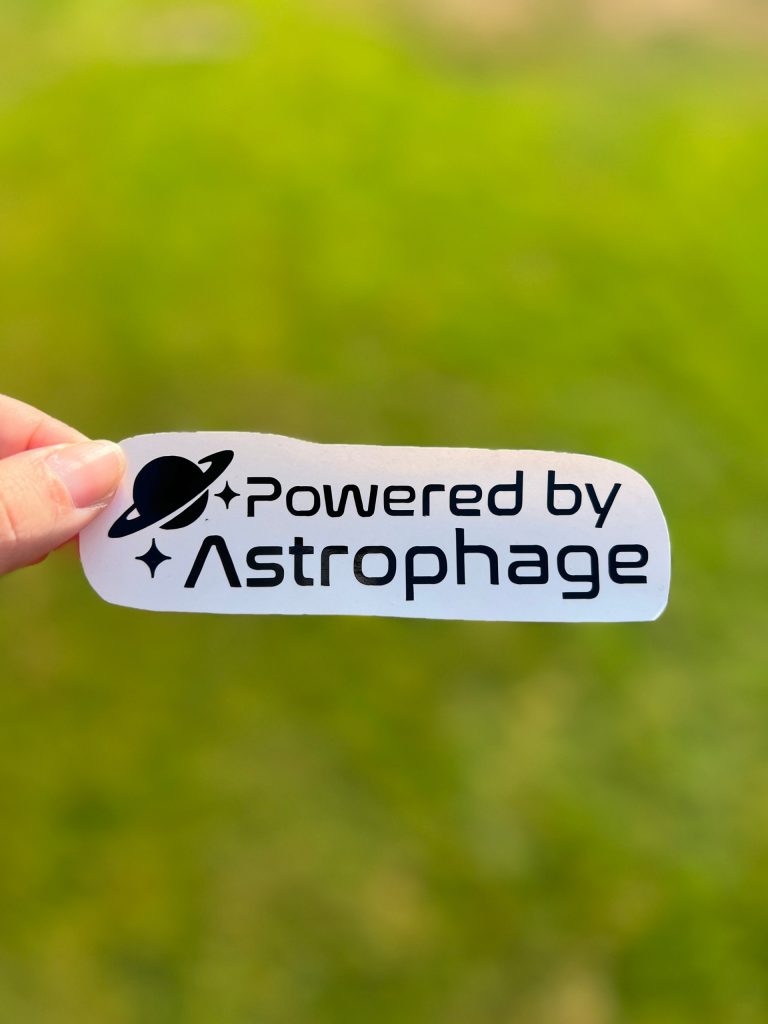 Powered by Astrophage Vinyl Decal - Project Hail Mary Car Decal NNA