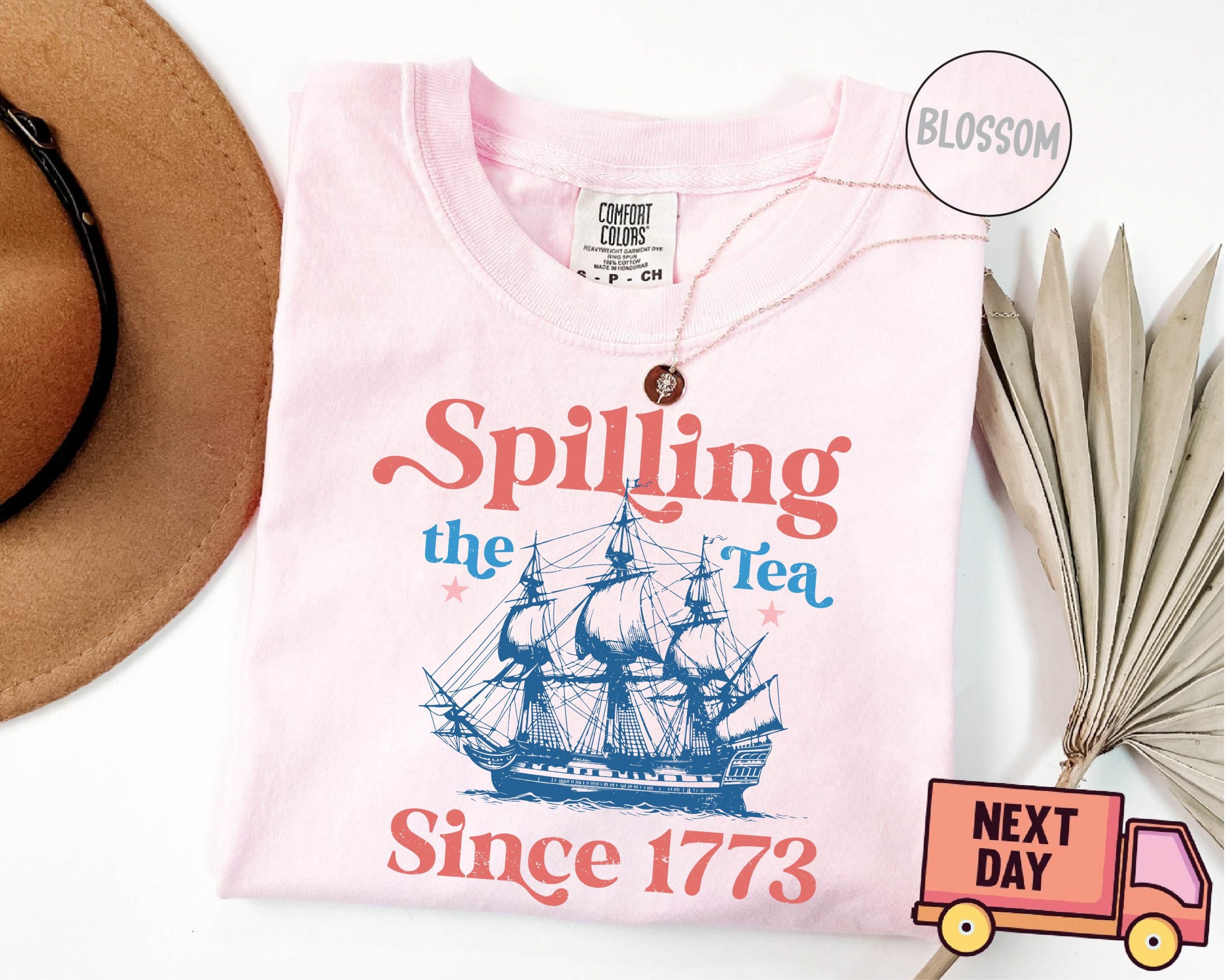 Spilling The Tea Since 1773 Spilling the Tea T-Shirt Usa Patriotic Tee 4th of July Party TShirt Trendy Usa Celebration Shirt Comfort Color NNA - Image 2