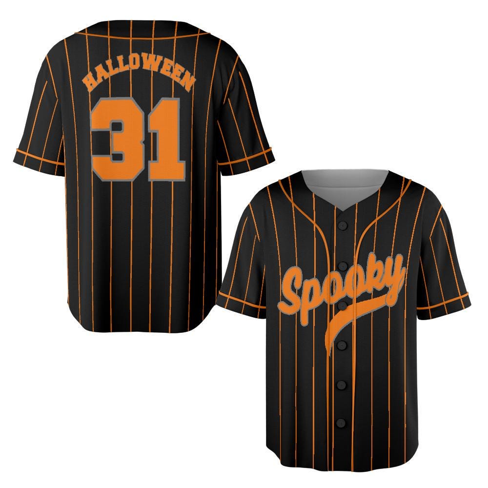 Spooky Halloween 31 Baseball Jersey HG - Unisex Halloween Shirt HG - Image 4