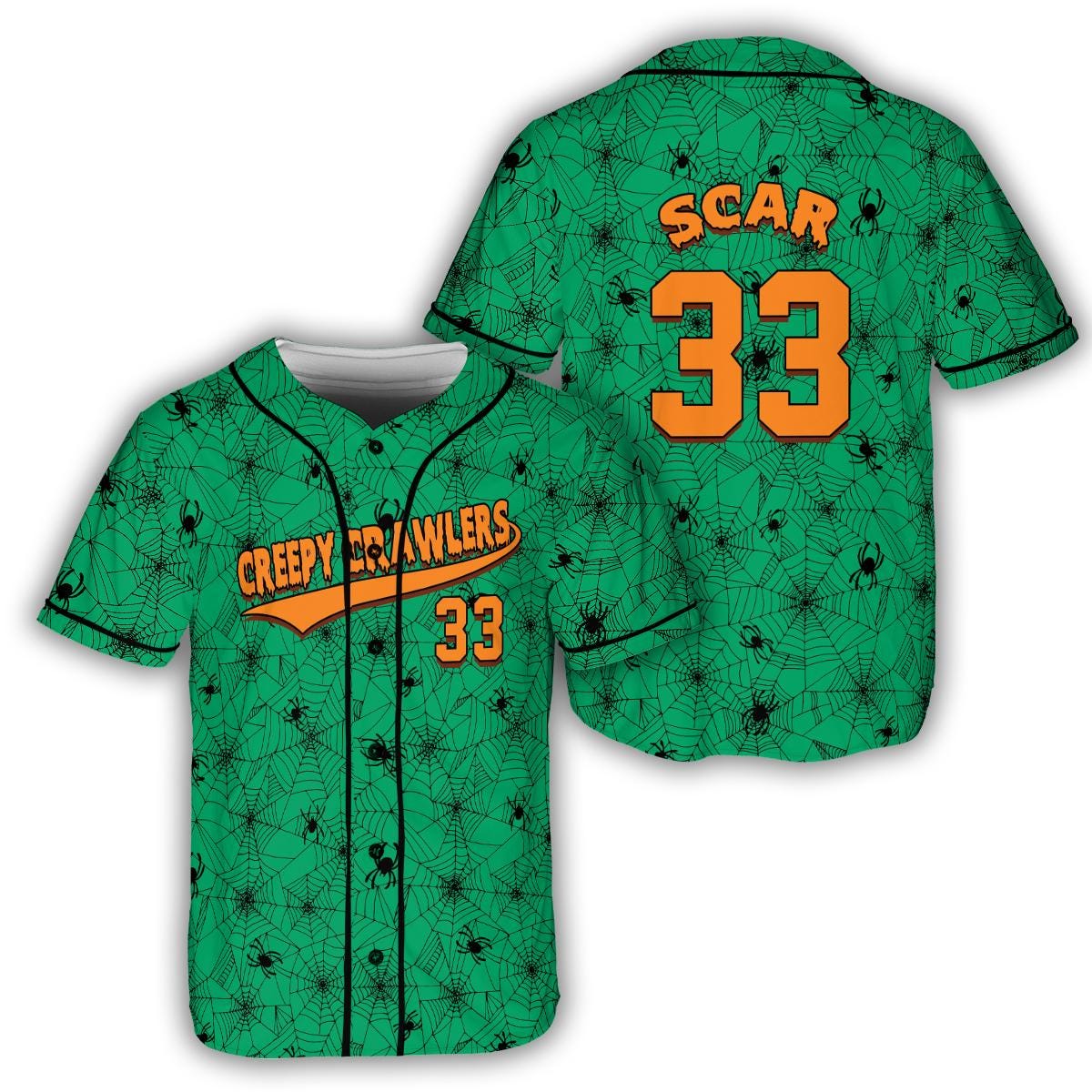 Personalized Spooky Season Halloween Baseball Jersey HG , Custom Name Number Baseball Jersey HG Spooky Halloween, Halloween Jersey HG Party Matching - Image 3