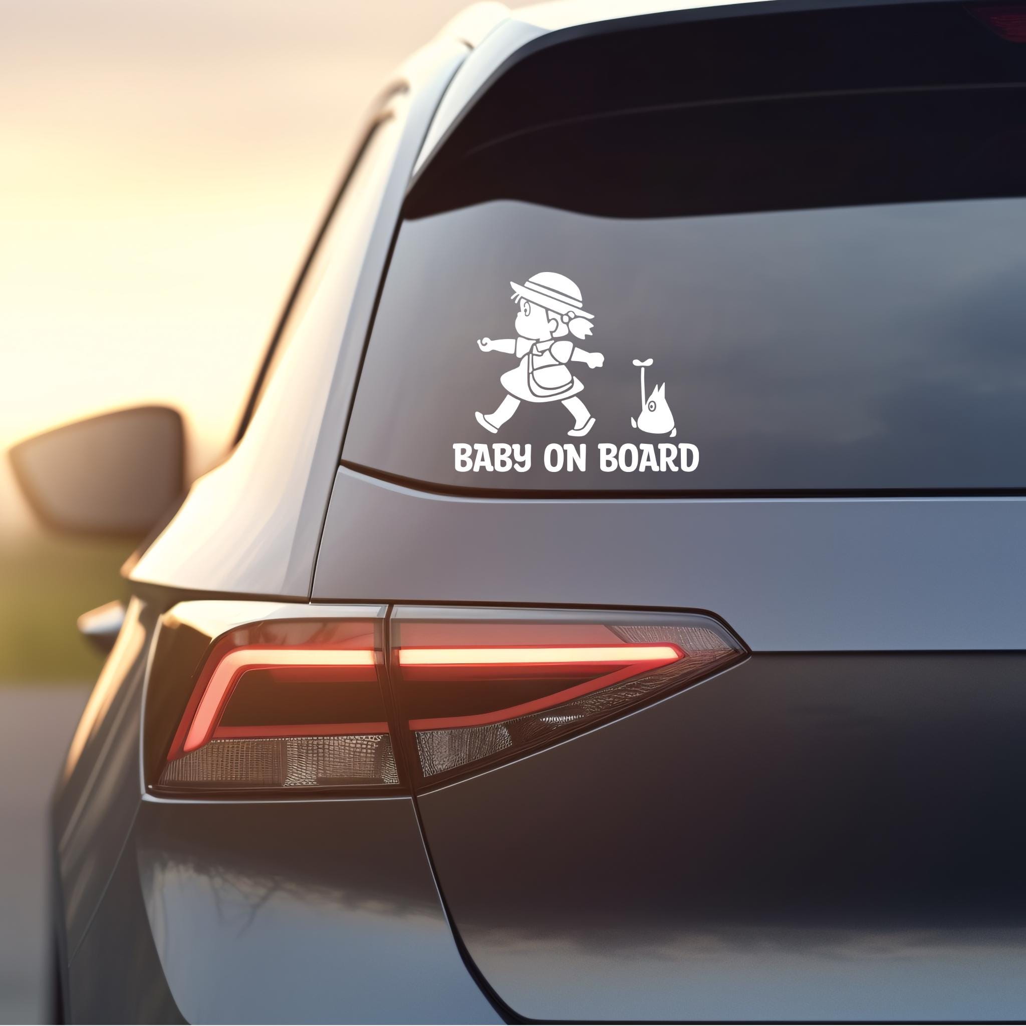 Anime My Neighbor Totoro Ghibli Mei & Chibi Totoro Baby on Board Vinyl Waterproof Car Window Decal Sticker NNA for Parents Unique Gift - Image 2