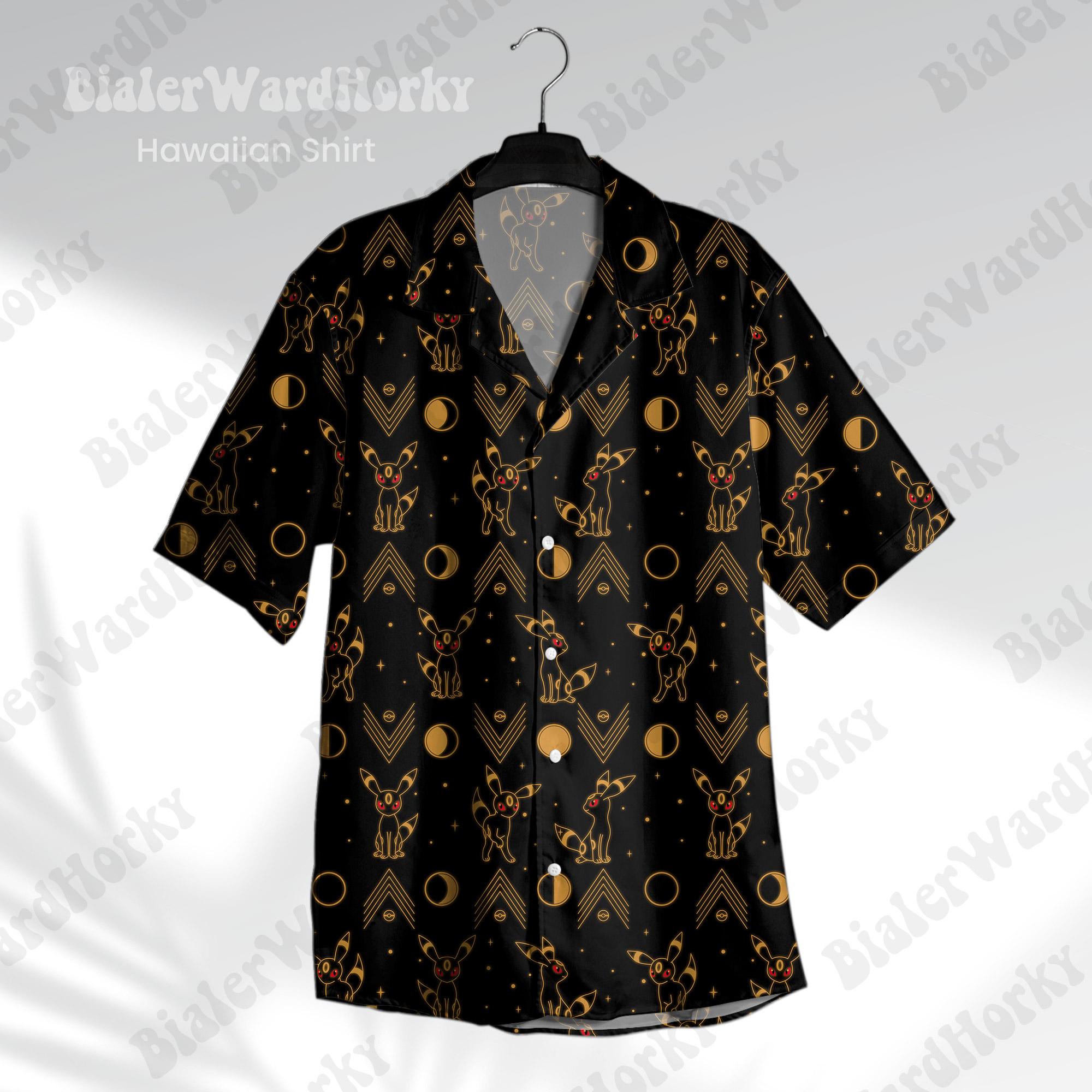 Umbreon Hawaii Shirt HG & Shorts: Ghost Type Mystic Cat Anime Aloha Set - Image 2