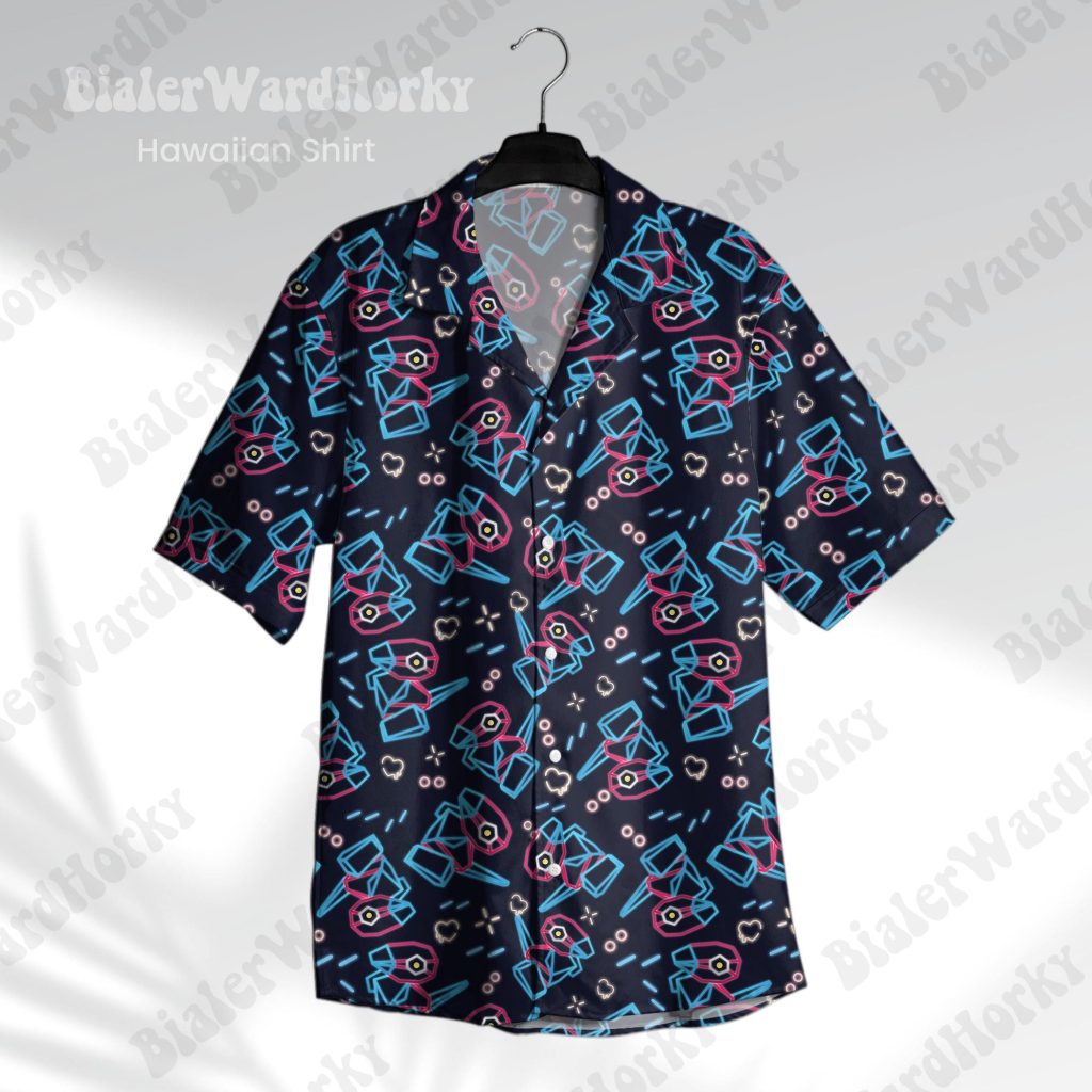 Porygon Hawaiian Shirt HG & Shorts Set Digital Geometric Aloha Outfit Anime Game Gifts