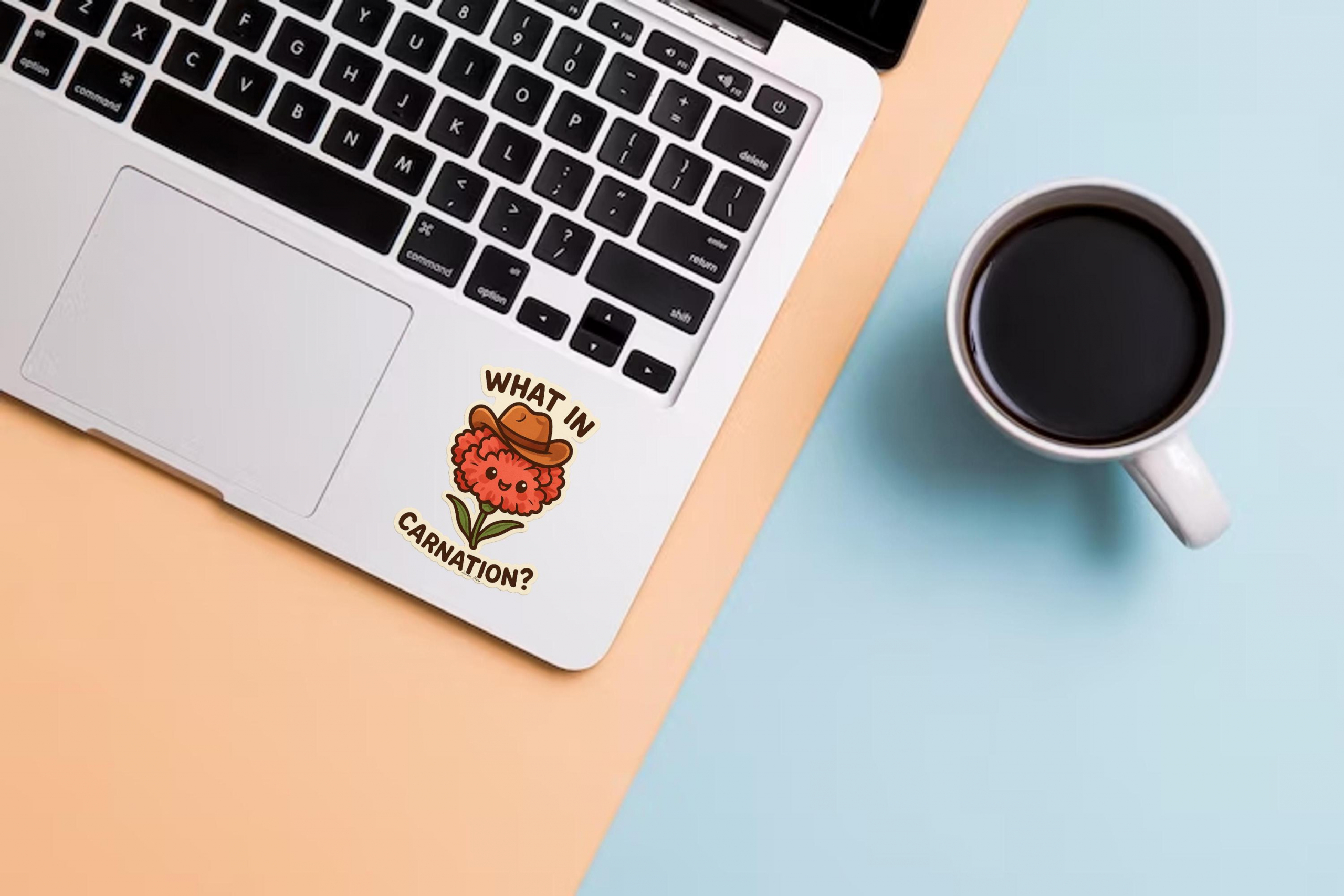 What in Carnation Cowboy Sticker NNA: Funny Western Pun Decal - Image 3