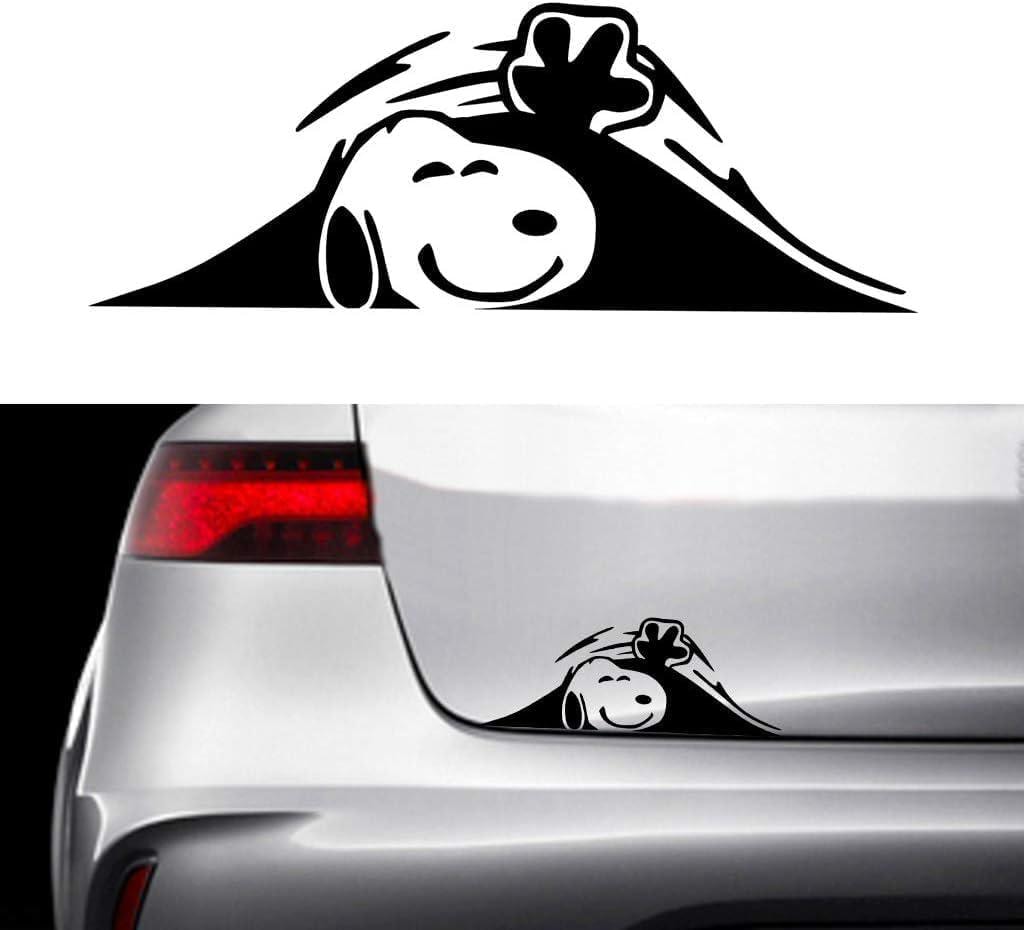 Snopi Peeking Car Decal Black Vinyl Sticker NNA - Image 4