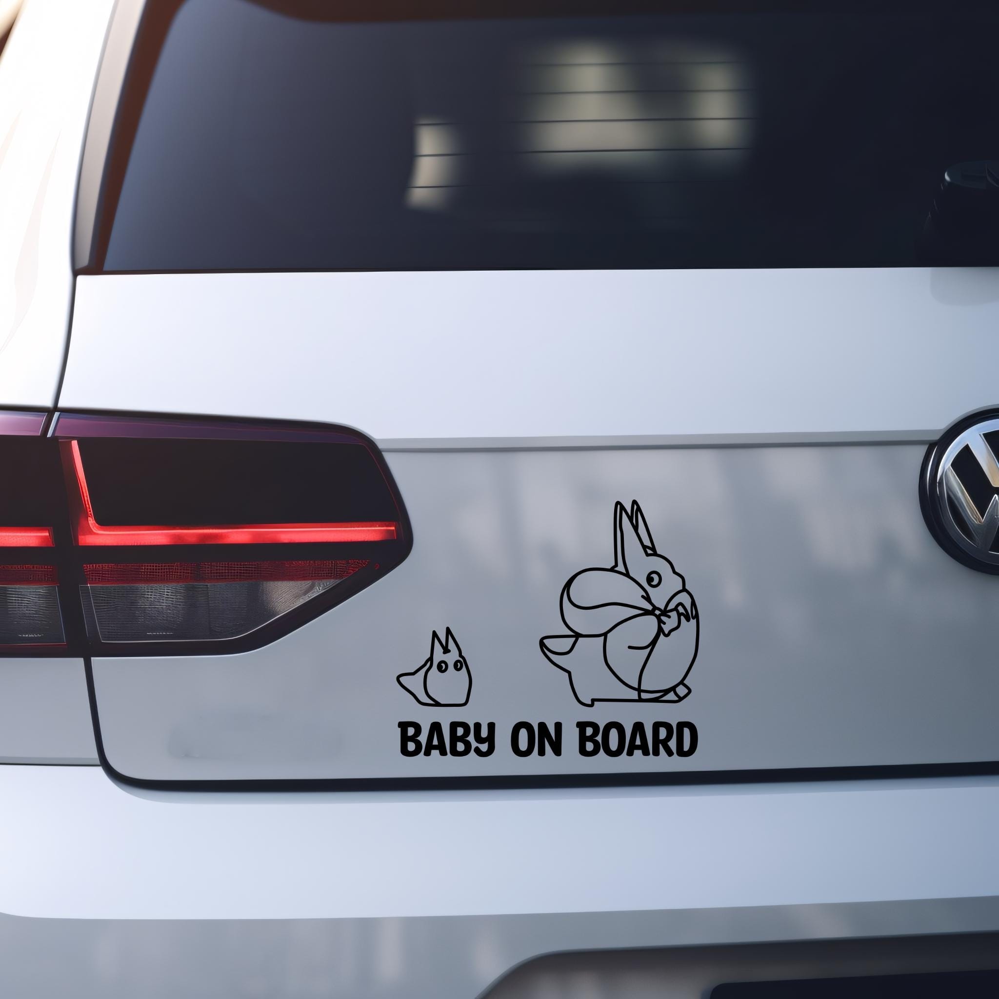 Anime Ghibli My Neighbor Totoro Chu and Chibi Baby on Board Waterproof Vinyl Car Window Decal Sticker NNA for Parents Unique Baby Gift - Image 3