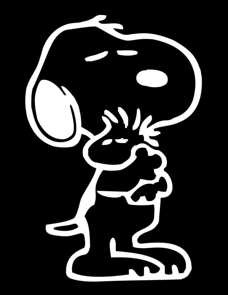 Snopi Car Window Decal  6 Inches  White Vinyl  Die Cut Sticker NNA