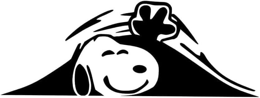 Snopi Peeking Car Decal Black Vinyl Sticker NNA - Image 3