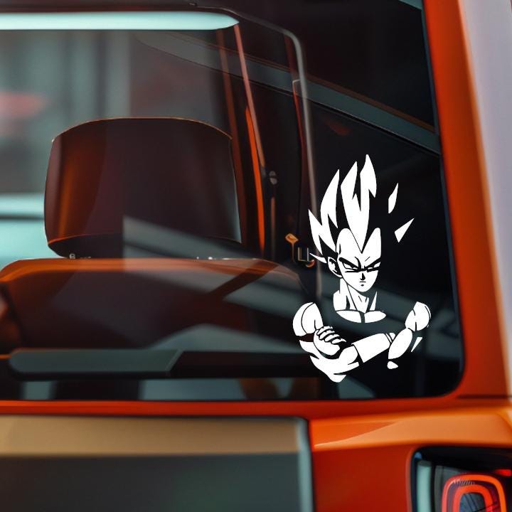 Anime Saiyan Sticker NNA | Powerful Warrior Car Decal | Waterproof Vinyl Sticker NNA for Anime Fans Laptop & Window Decoration