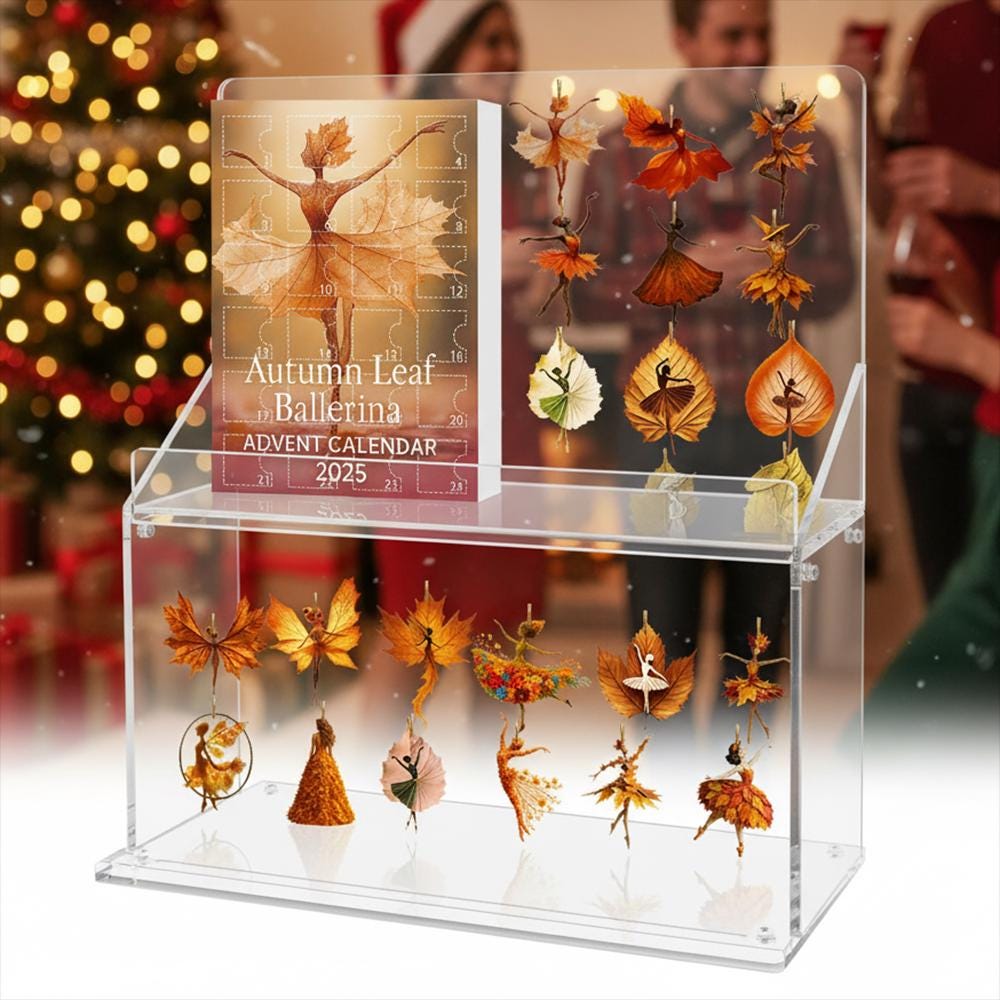 Autumn Leaf Ballerina Advent Calendar HG 2025, 24PCS Fall Fairy Acrylic Ornaments, Whimsical Autumn Dancer Countdown Calendar, Christmas Gift - Image 2