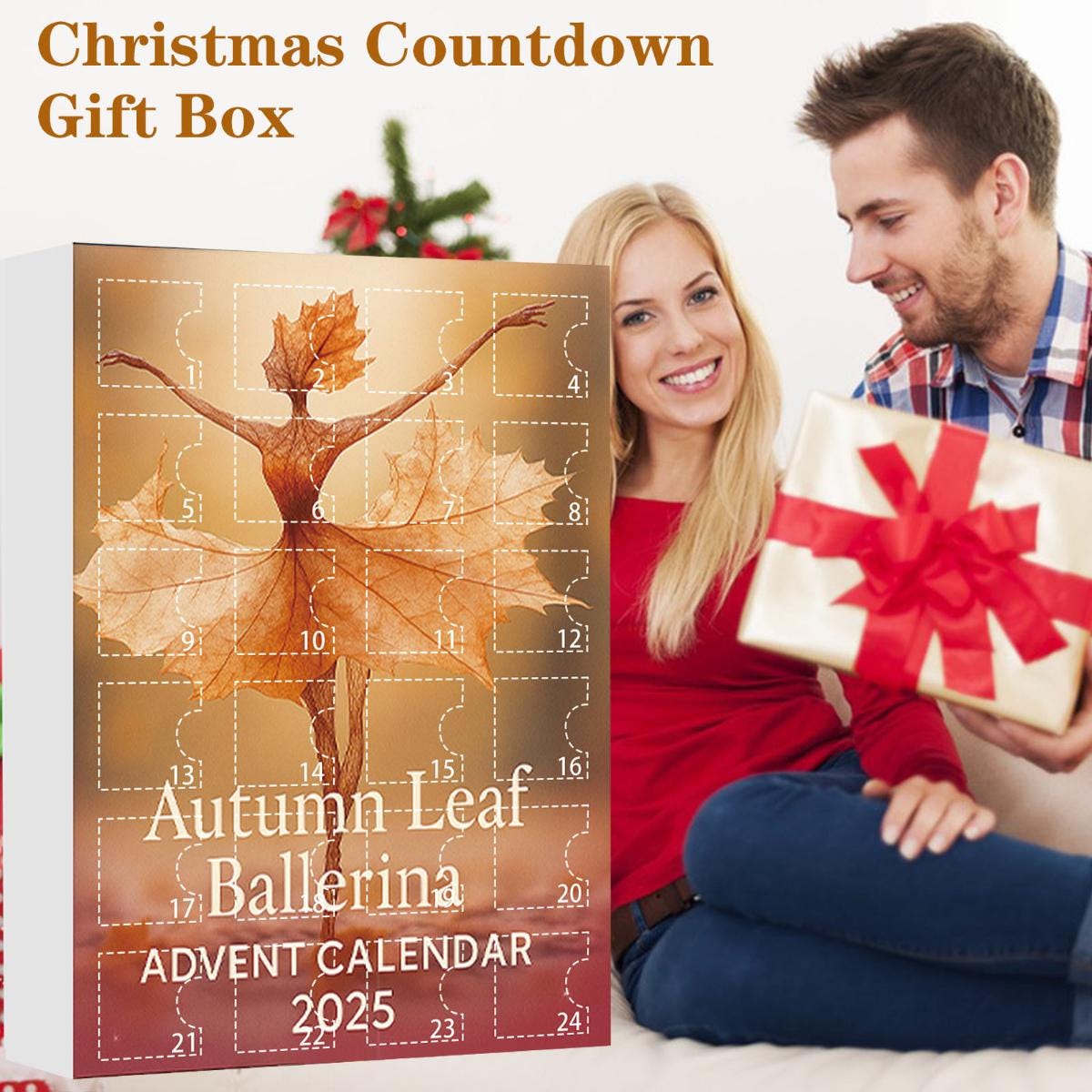 Autumn Leaf Ballerina Advent Calendar HG 2025, 24PCS Fall Fairy Acrylic Ornaments, Whimsical Autumn Dancer Countdown Calendar, Christmas Gift - Image 5