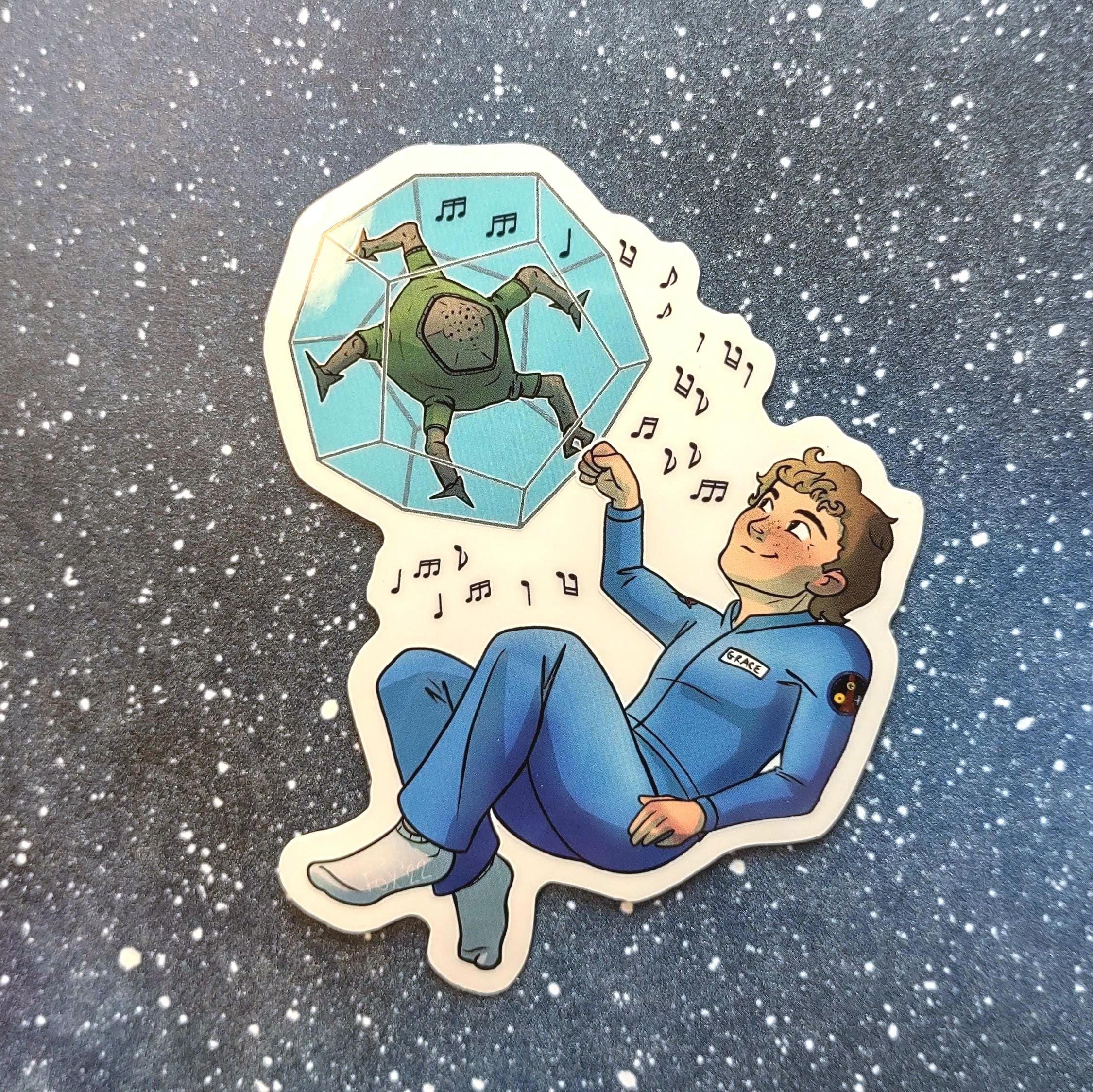 Project Hail Mary || fist my bump! || 3 transparent vinyl sticker" NNA - Image 2