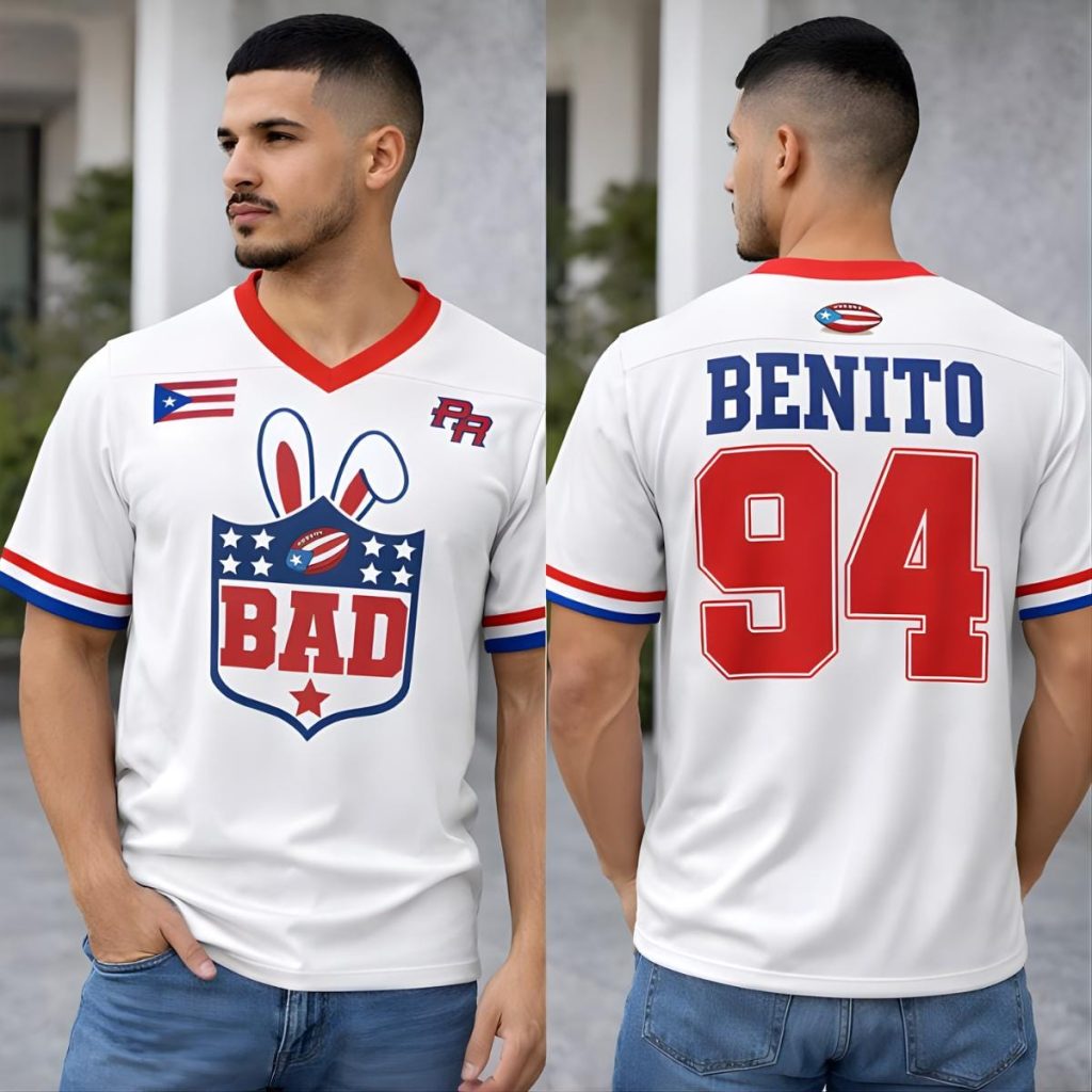 Puerto Rico Team Benito #94 Football Jersey Mesh Jersey Croptop Sports Shirt HFN