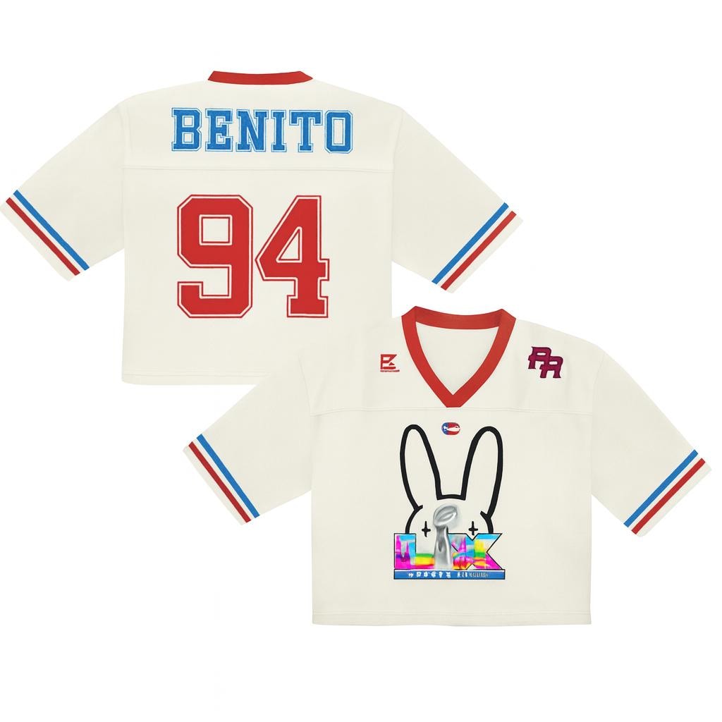 Benito 94 Half Time Show Football Jersey Mesh Jersey Croptop Sports Shirt HFN