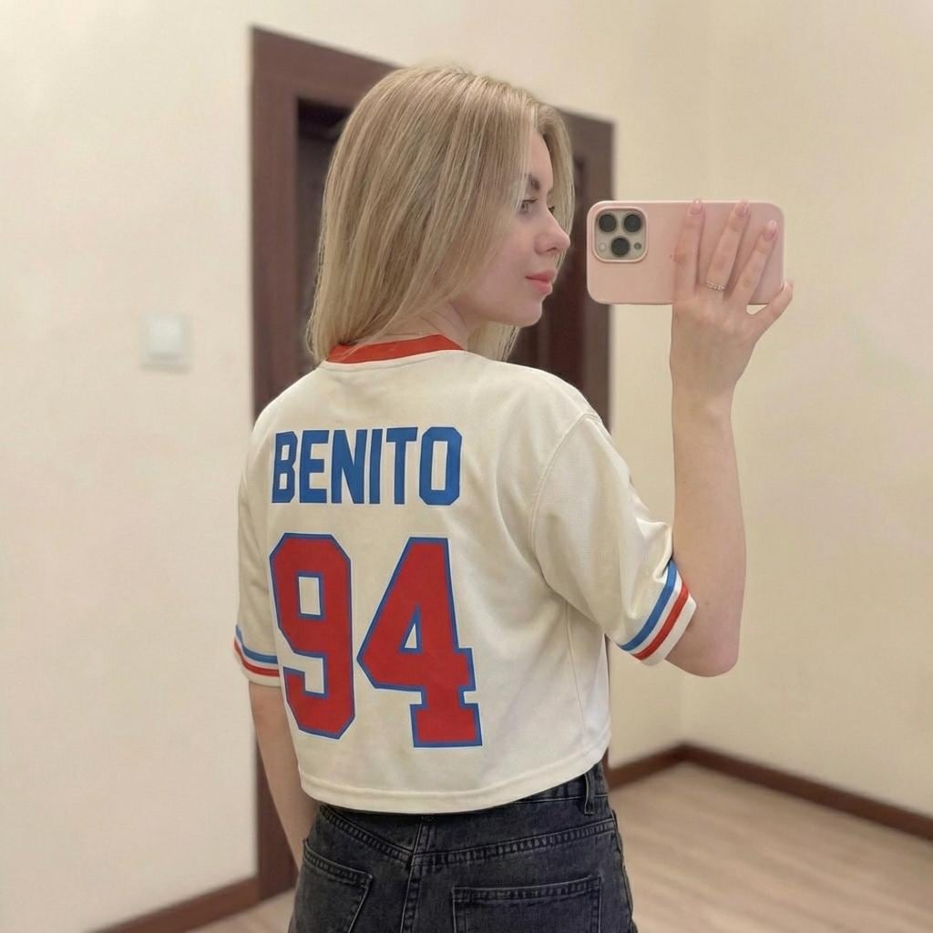 Benito 94 Puerto Rico Flag Football Jersey Mesh Jersey Croptop Sports Shirt HFN - Image 3