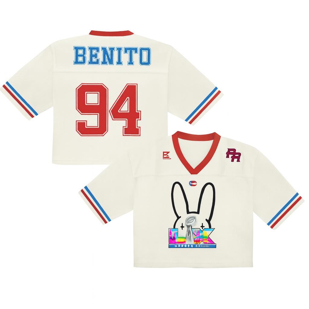 Benito 94 Half Time Show Football Jersey Mesh Jersey Croptop Sports Shirt HFN
