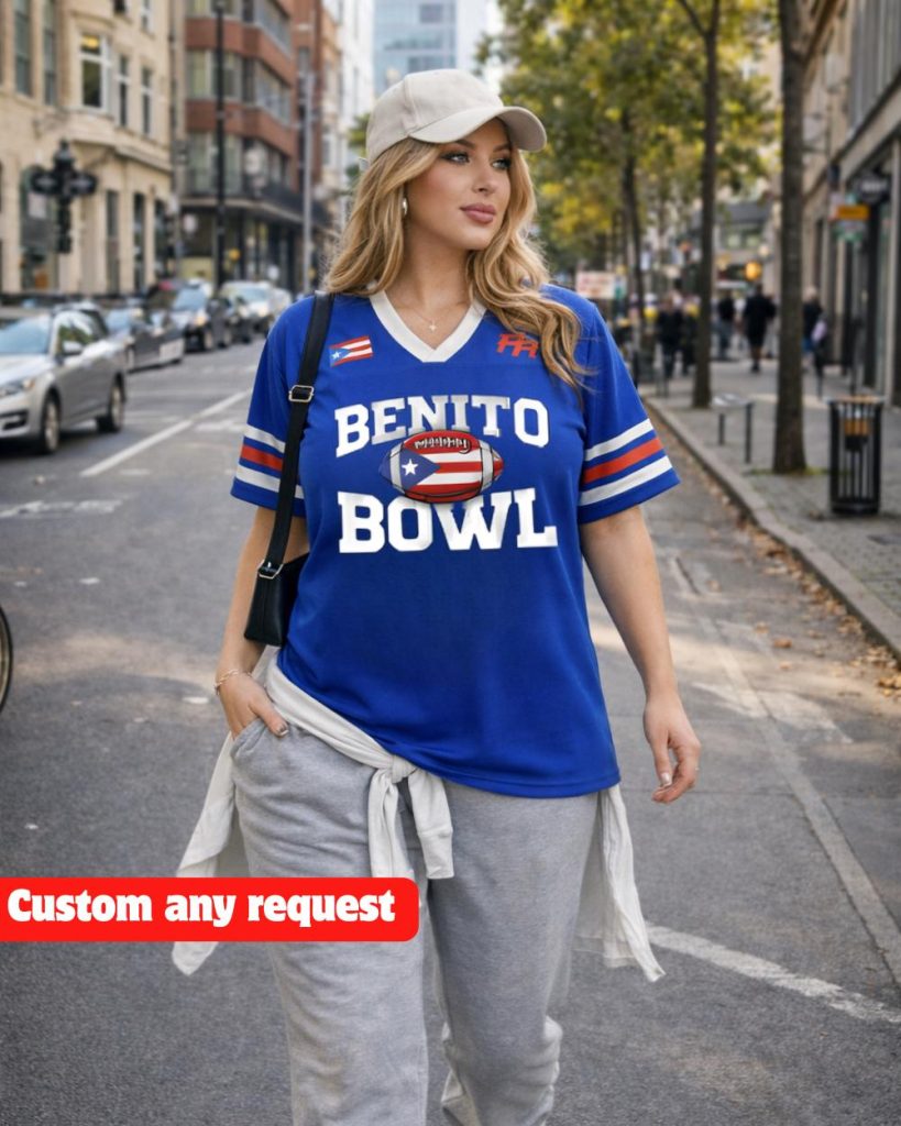 Puerto Rico Team Benito #94 Football Jersey Mesh Jersey Croptop Sports Shirt HFN