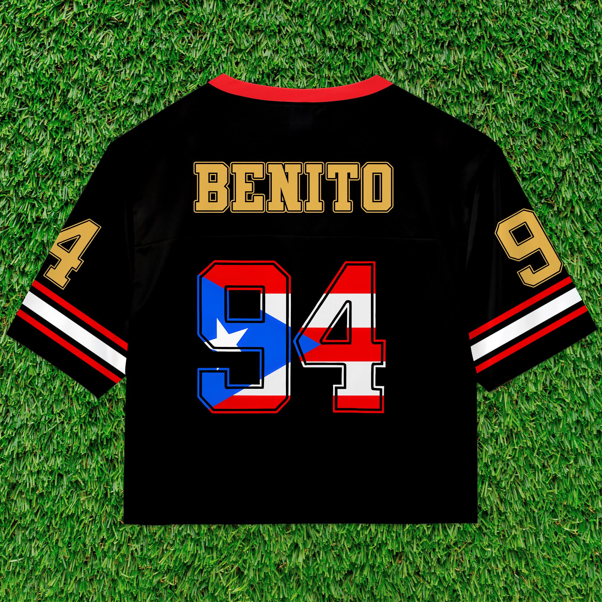 Benito Bowl Name and Number Custom Football Jersey Mesh Jersey Croptop Sports Shirt HFN - Image 5