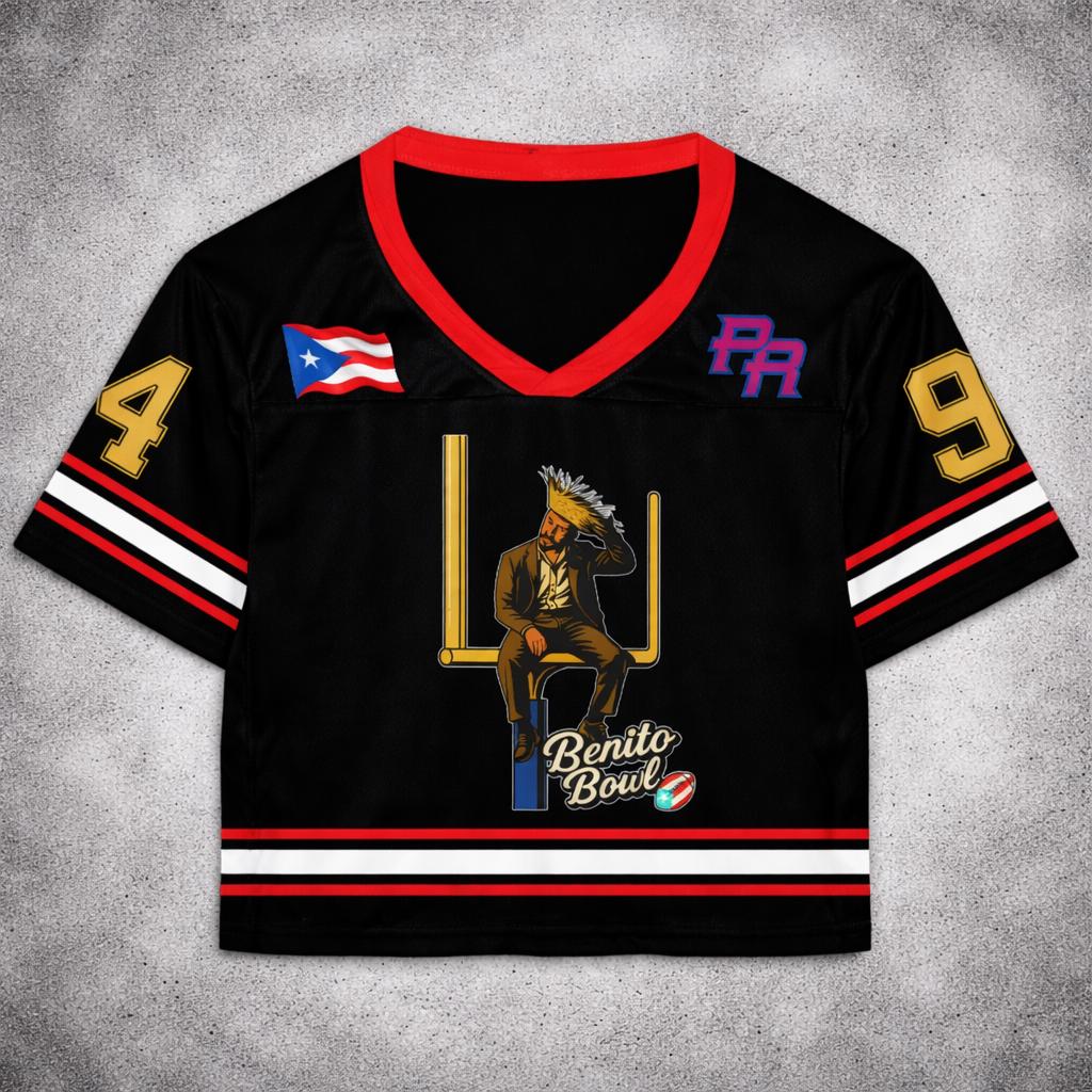 Benito Bowl Name and Number Custom Football Jersey Mesh Jersey Croptop Sports Shirt HFN - Image 3