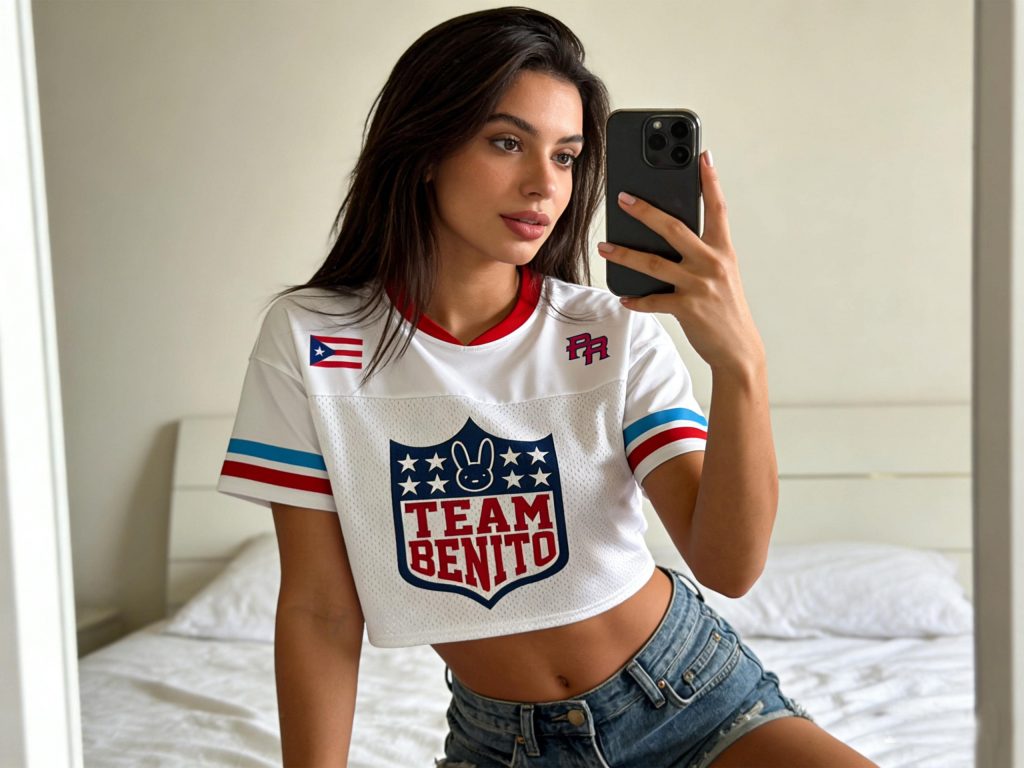 Benito 94 Crop Music Concert Outfit Here For The Benito Football Jersey Mesh Jersey Croptop Sports Shirt HFN