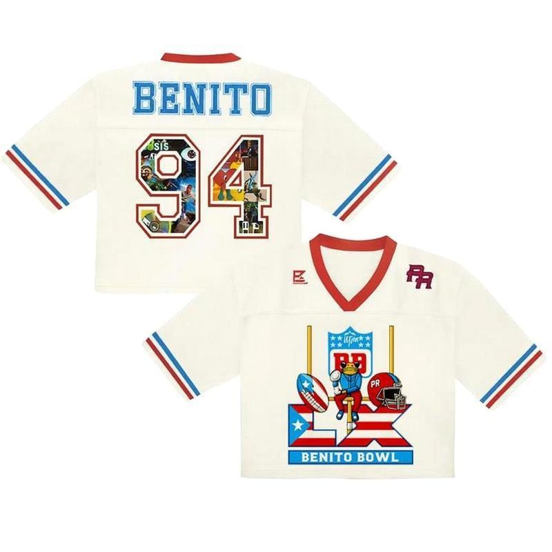 Benito Puerto Rico Sport Apparel Football Jersey Mesh Jersey Croptop Sports Shirt HFN - Image 2