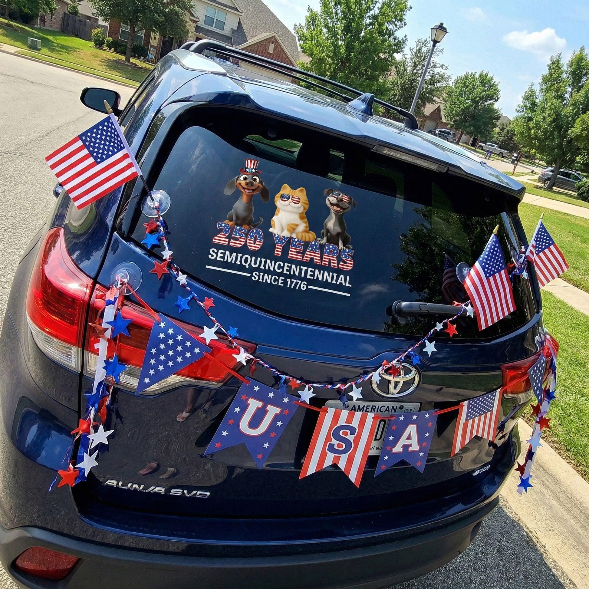 250 Years Semiquincentennial Personalized Decal 250th USA Car Decal Happy Independence Day 4th Of July Decoration Freedom Car Decal NNA - Image 2