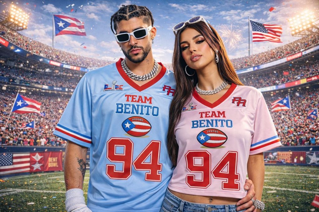 Team Benito 94 Half Time Show Music Concert Outfit Gift Football Jersey Mesh Jersey Croptop Sports Shirt HFN