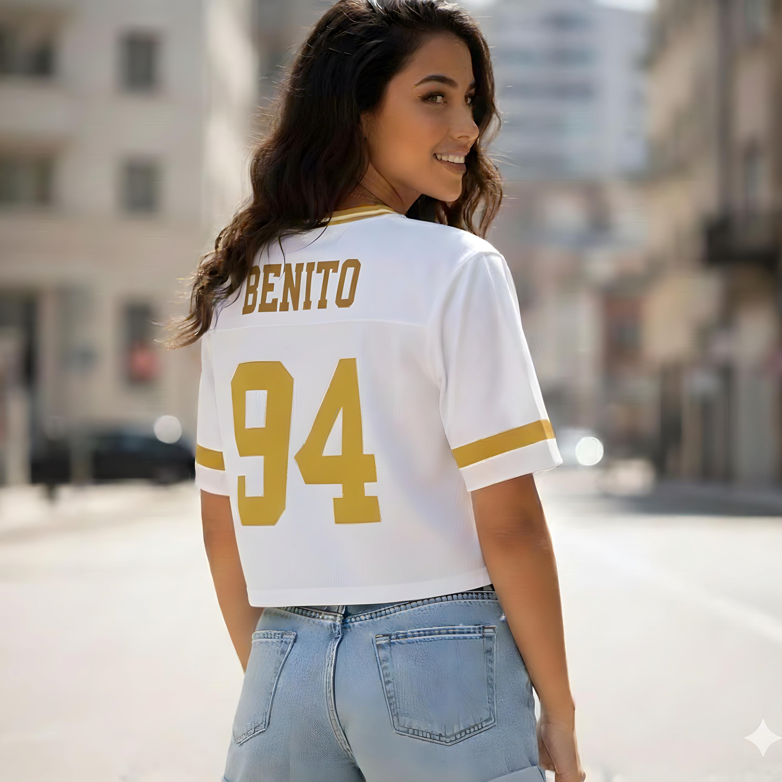 Benito Bowl Custom Name and Number Football Jersey Mesh Jersey Croptop Sports Shirt HFN - Image 5