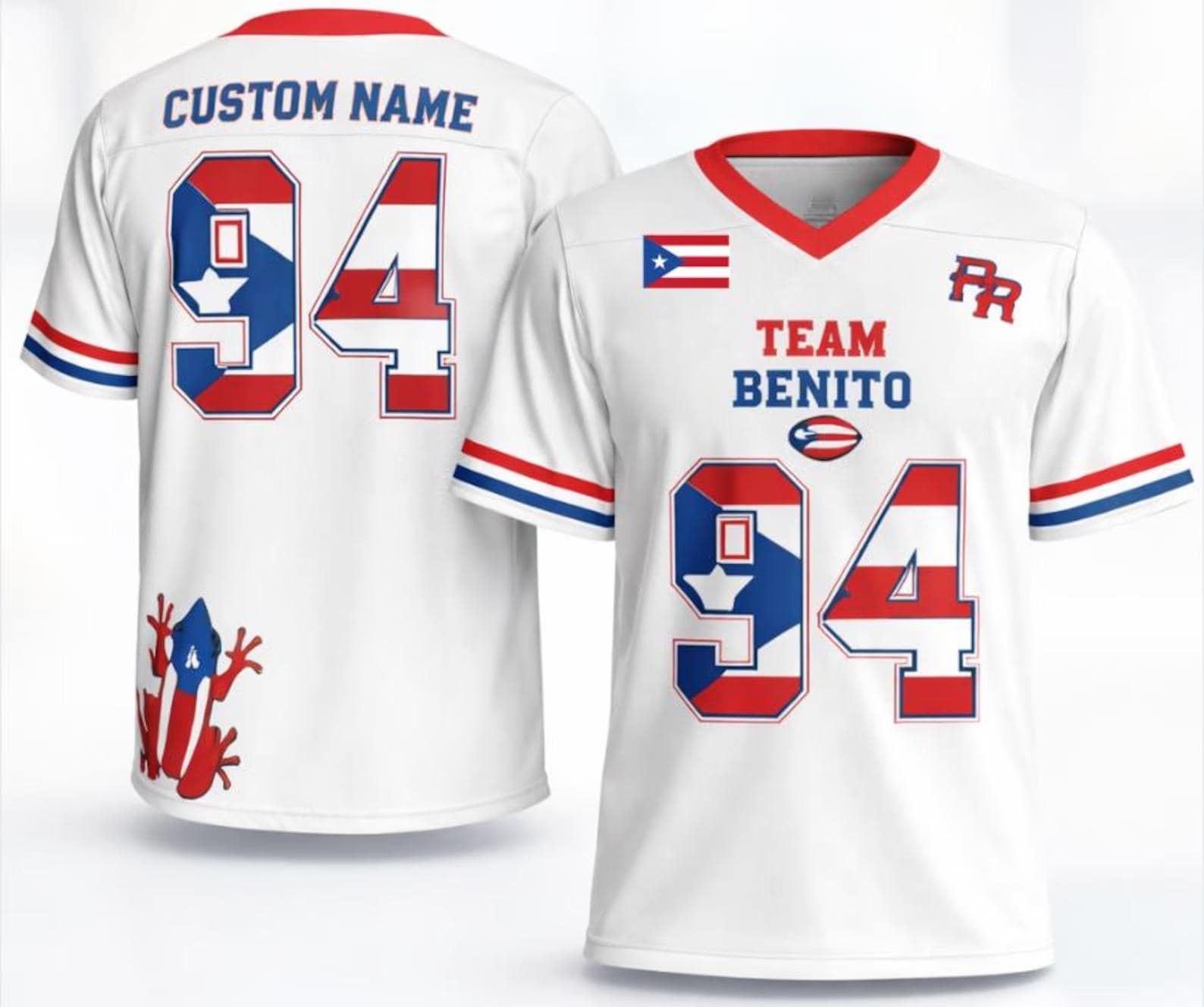 Puerto Rican Team Benito Halftime Fan Football Jersey Mesh Jersey Croptop Sports Shirt HFN - Image 4