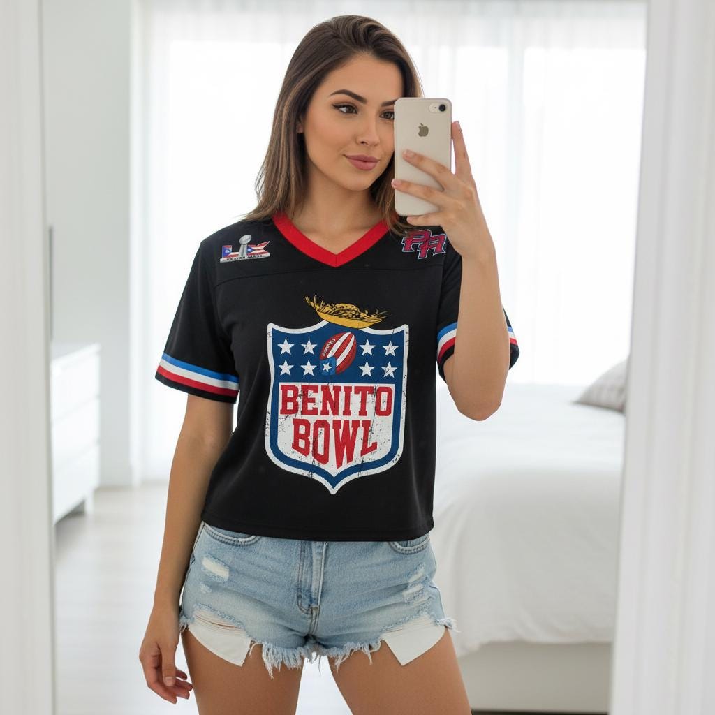 Benito Custom Name and Number Football Jersey Mesh Jersey Croptop Sports Shirt HFN
