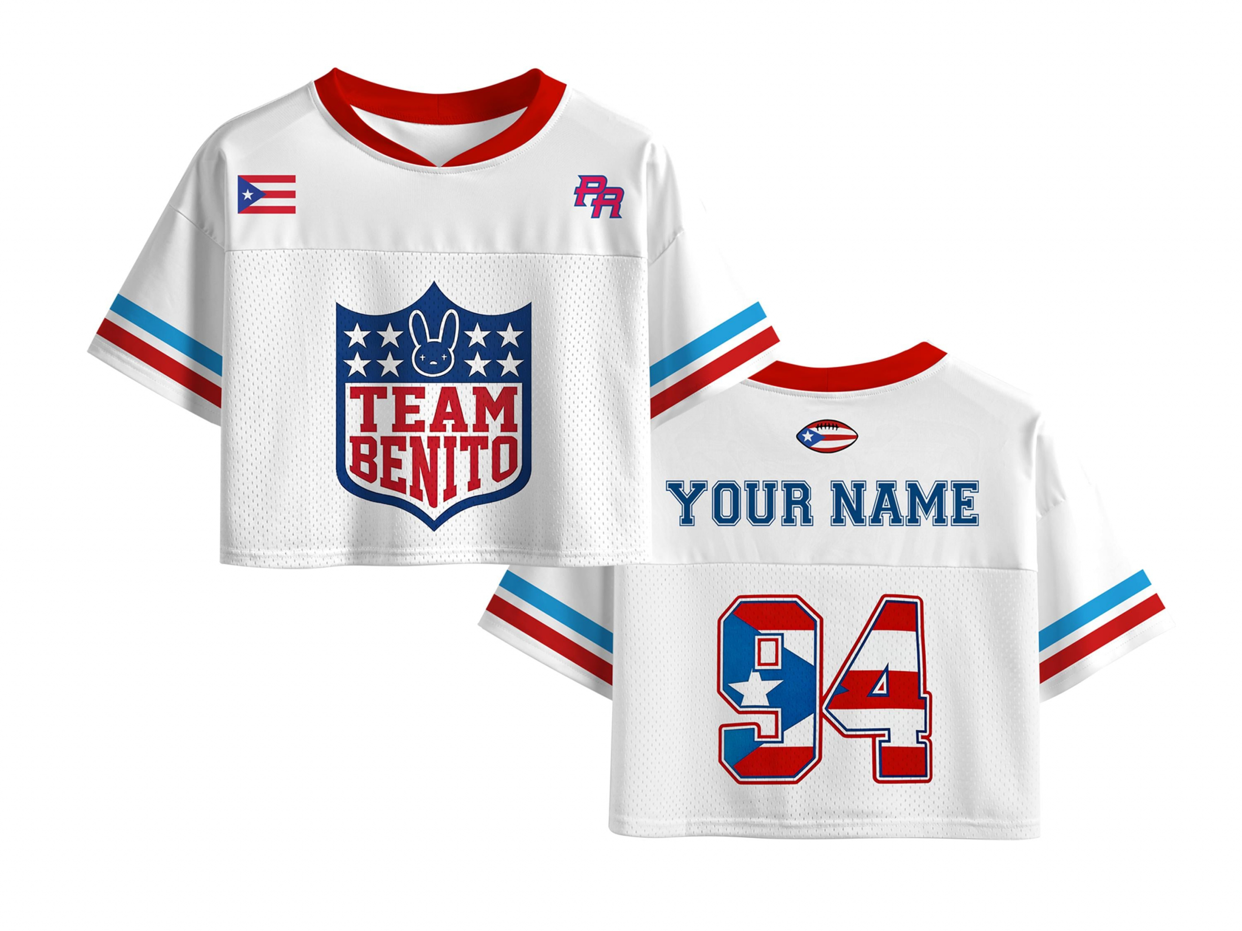 Benito 94 Crop Music Concert Outfit Here For The Benito Football Jersey Mesh Jersey Croptop Sports Shirt HFN - Image 6