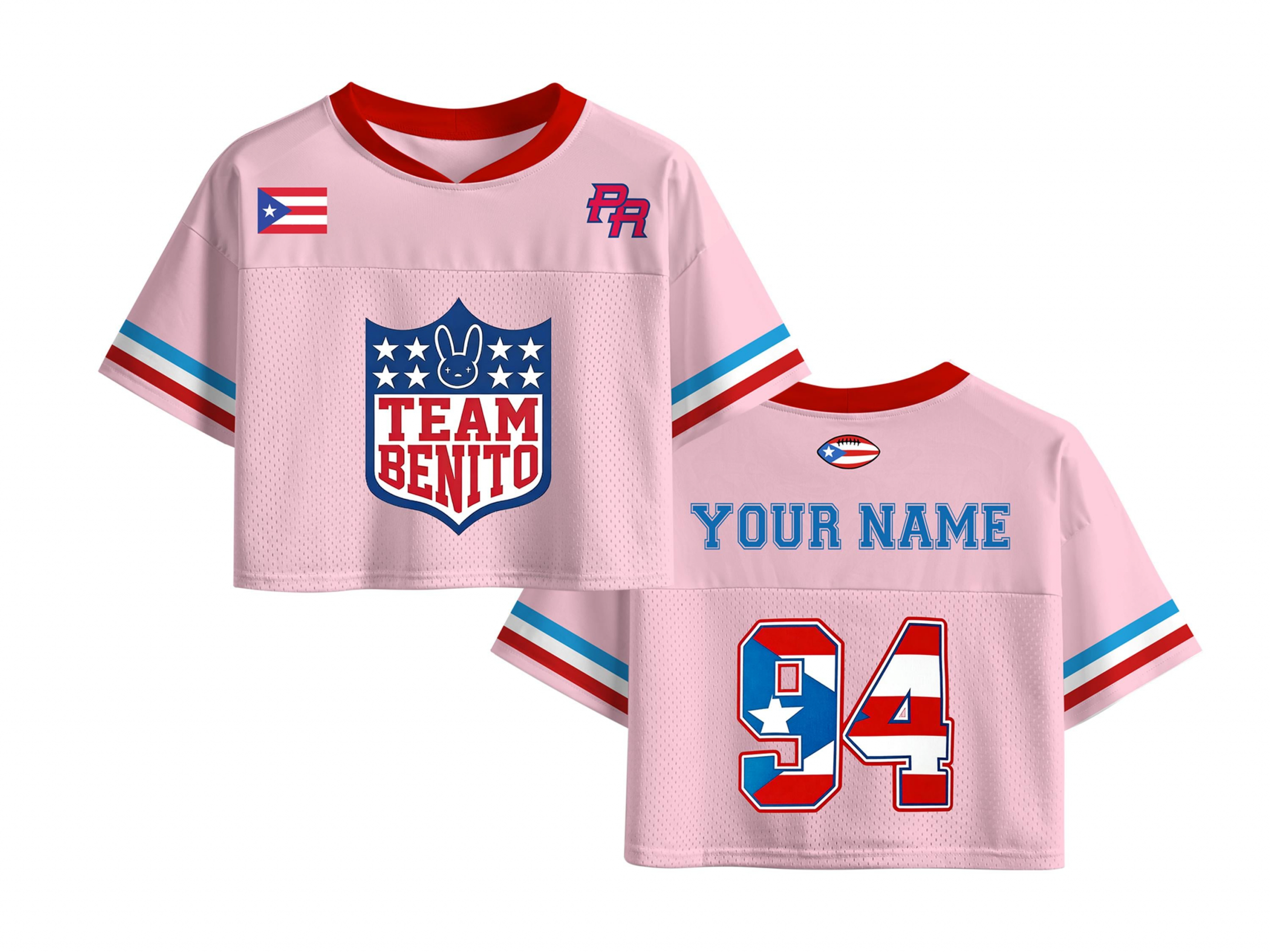 Benito 94 Crop Music Concert Outfit Here For The Benito Football Jersey Mesh Jersey Croptop Sports Shirt HFN - Image 8