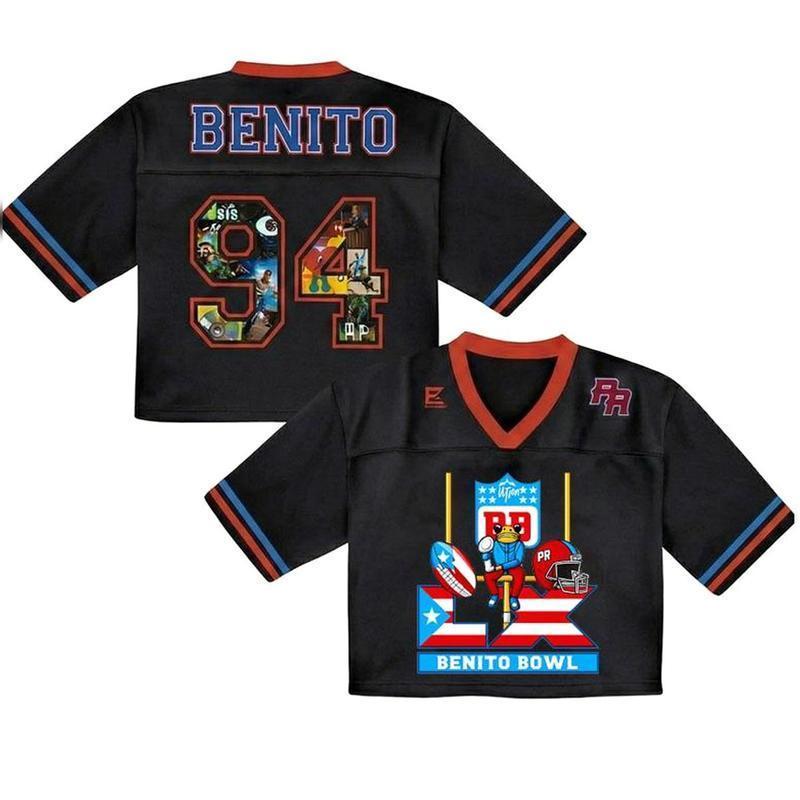 Benito Puerto Rico Sport Apparel Football Jersey Mesh Jersey Croptop Sports Shirt HFN - Image 3