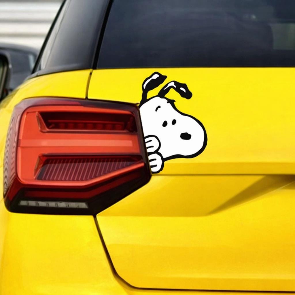 Peeking Snopi Style Cartoon Dog Car Window Decal Sticker NNA Funny Dog Vinyl | Cute Cartoon Sticker NNA Gift - Image 3