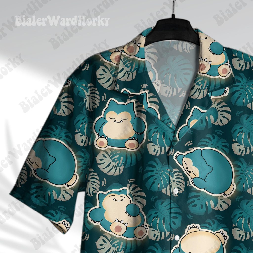Snore Lax Character Hawaii Hawaiian Shirt HG  - Palm Tree Anime Manga Shirt HG  Video Game Gifts