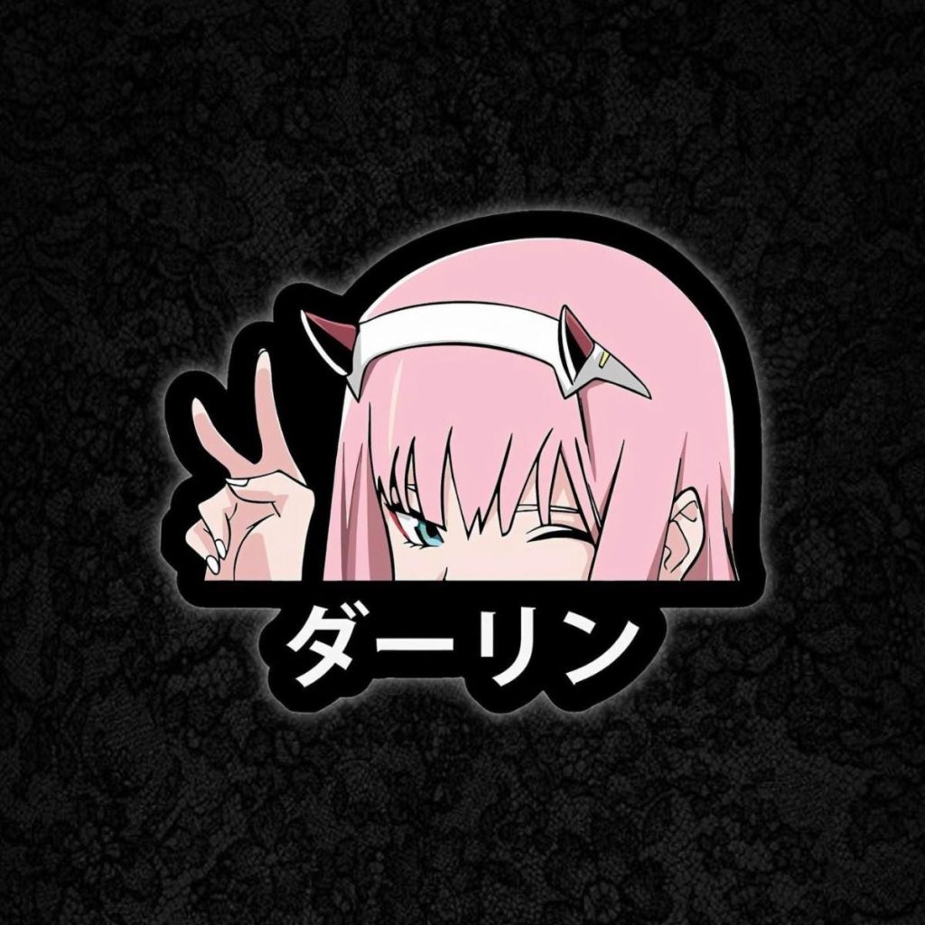 Zero Two Darling anime car Sticker NNA Kiss-Cut Vinyl Decals
