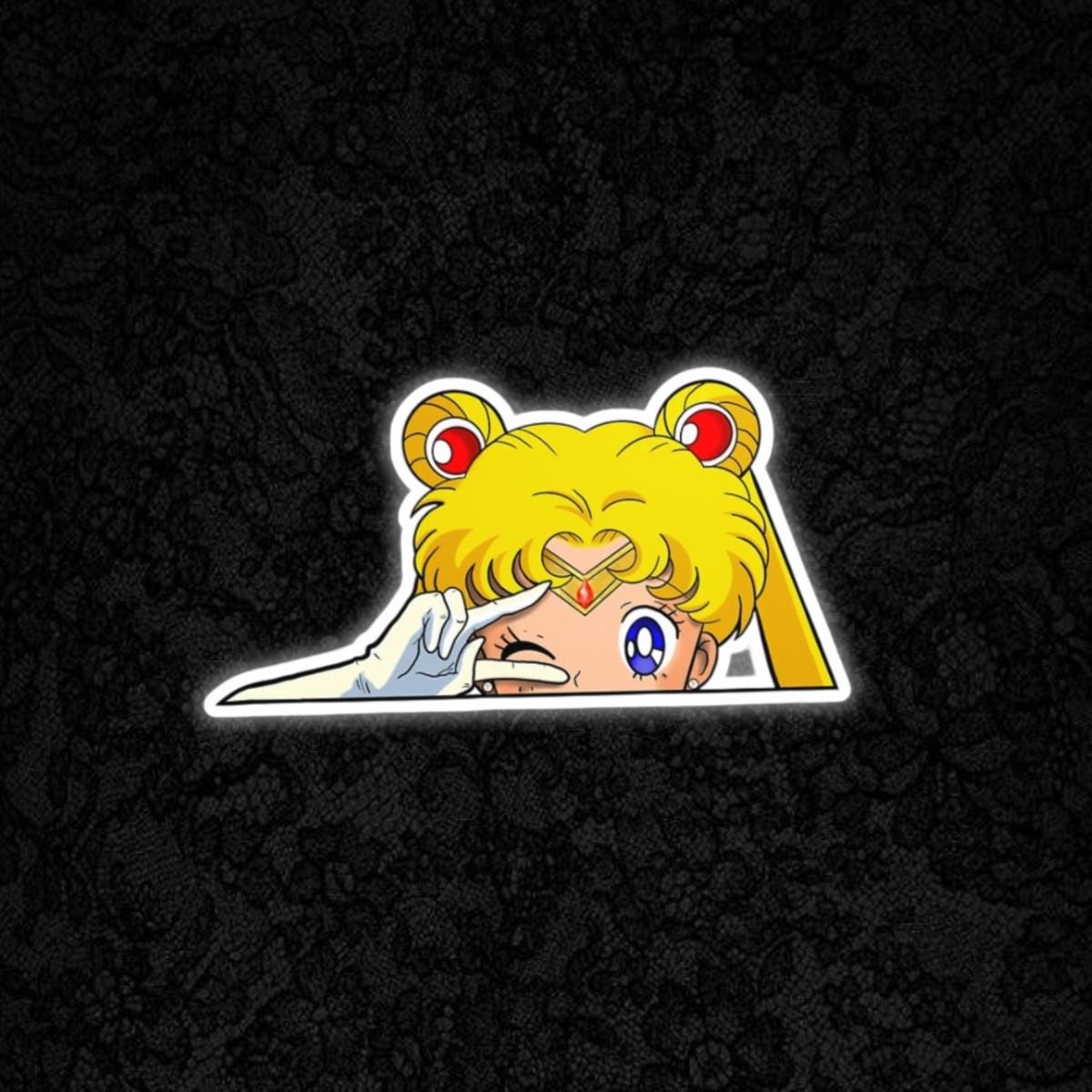 Sailor Moon peekaboo anime illustration Kiss-Cut Car Vinyl Decal | Anime Sticker NNA