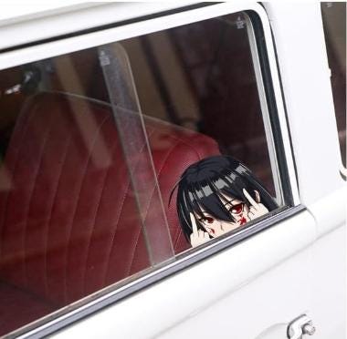 Akame ga Kill Peeking Anime Car Vinyl Decal | Kiss-Cut Vinyl Decals - Image 3