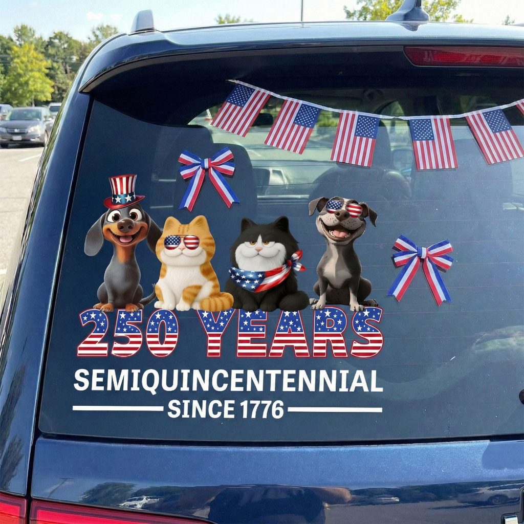 250 Years Semiquincentennial Personalized Decal 250th USA Car Decal Happy Independence Day 4th Of July Decoration Freedom Car Decal NNA