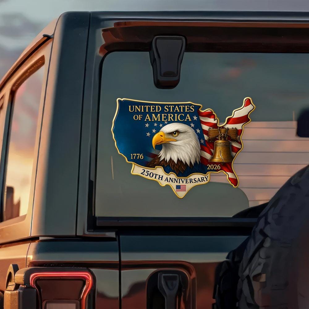 USA 250th Anniversary Car Decal Patriotic Eagle Liberty Bell Window Sticker NNA - Image 5