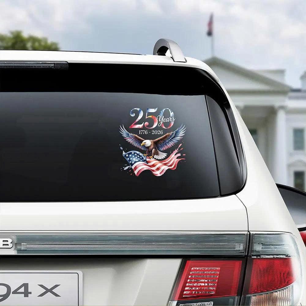 America Celebrates 250Th Anniversary Car Sticker 1776 2026 Freedom Window Decor Gift For American Patriots 4Th Of July Gift NNA - Image 2