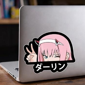 Zero Two Darling anime car Sticker NNA Kiss-Cut Vinyl Decals - Image 3