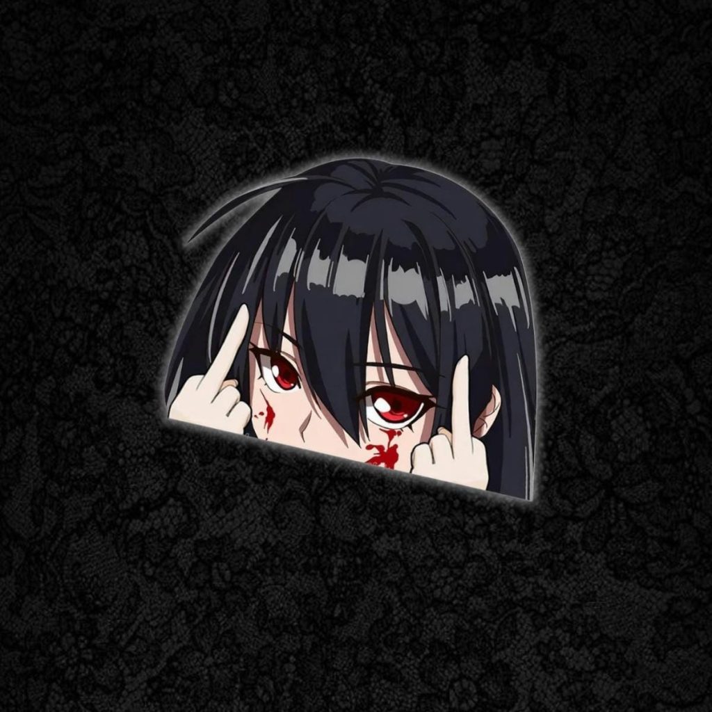 Akame ga Kill Peeking Anime Car Vinyl Decal | Kiss-Cut Vinyl Decals