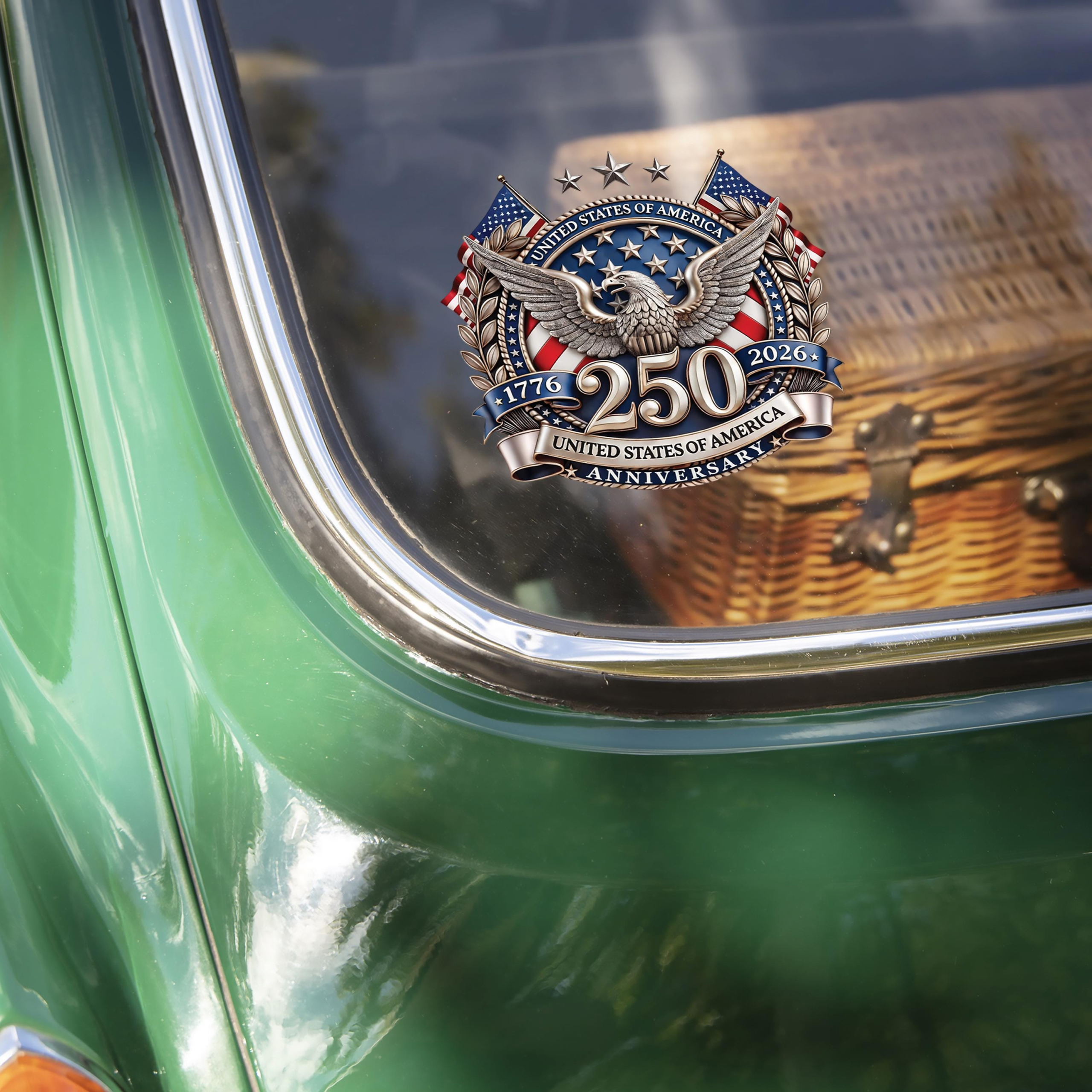 USA 250th Anniversary Eagle Vinyl Decal Patriotic Car Sticker NNA - Image 2