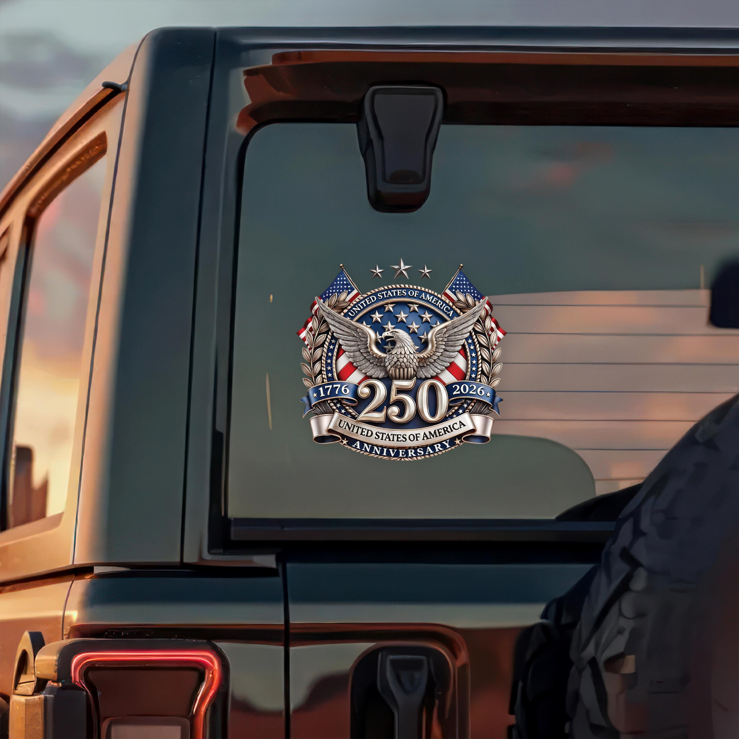 USA 250th Anniversary Eagle Vinyl Decal Patriotic Car Sticker NNA - Image 5