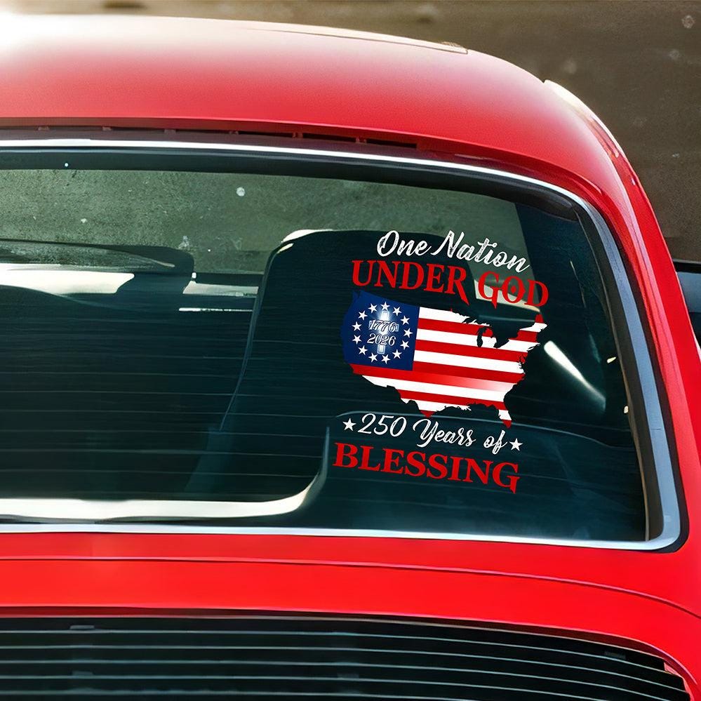 USA Flag Map Car Decal America 250th Anniversary Vinyl Sticker NNA, Patriotic Christian Pride Sticker - Image 8