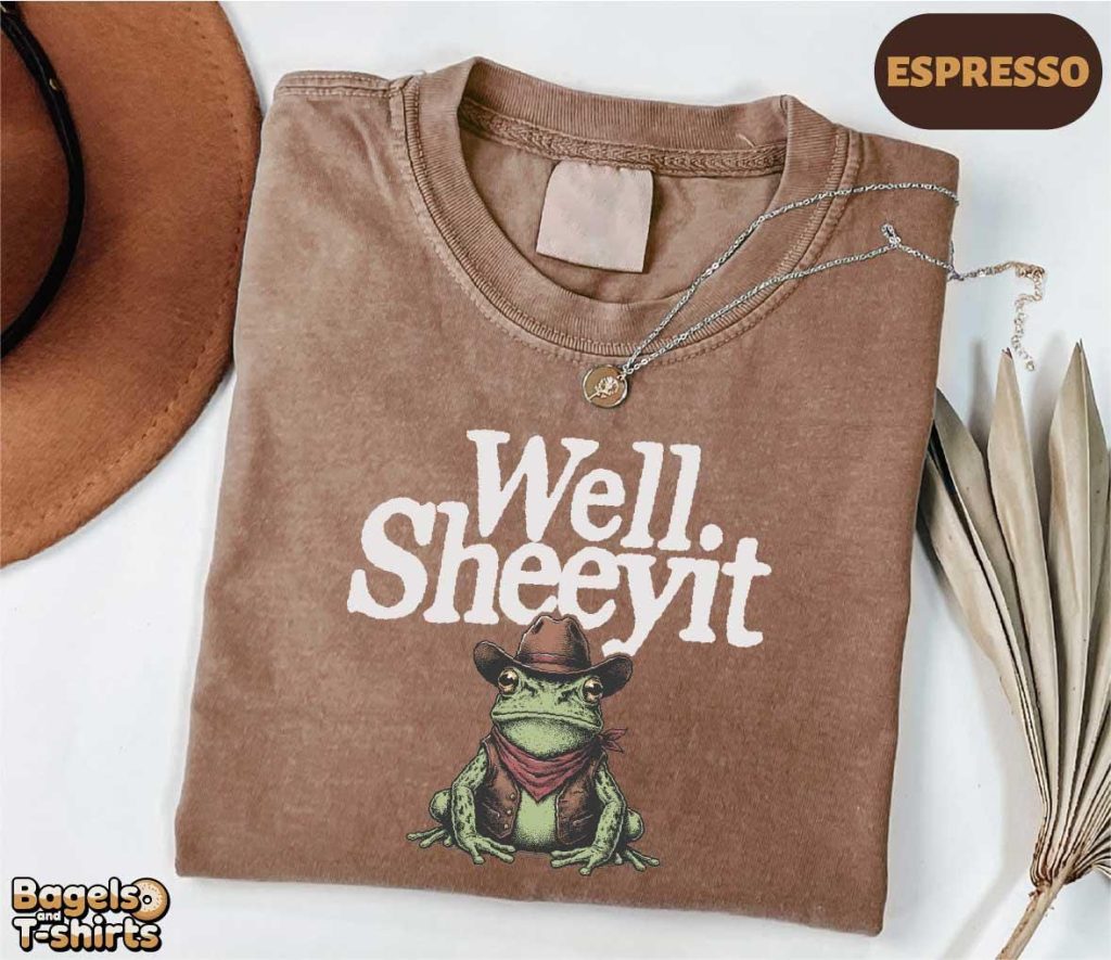 Well Sheeyit Shirt Funny Country Humor T-shirt Western Frog Meme Sweatshirt Southern Toad Graphic Tee Adult Humor Gift NNA