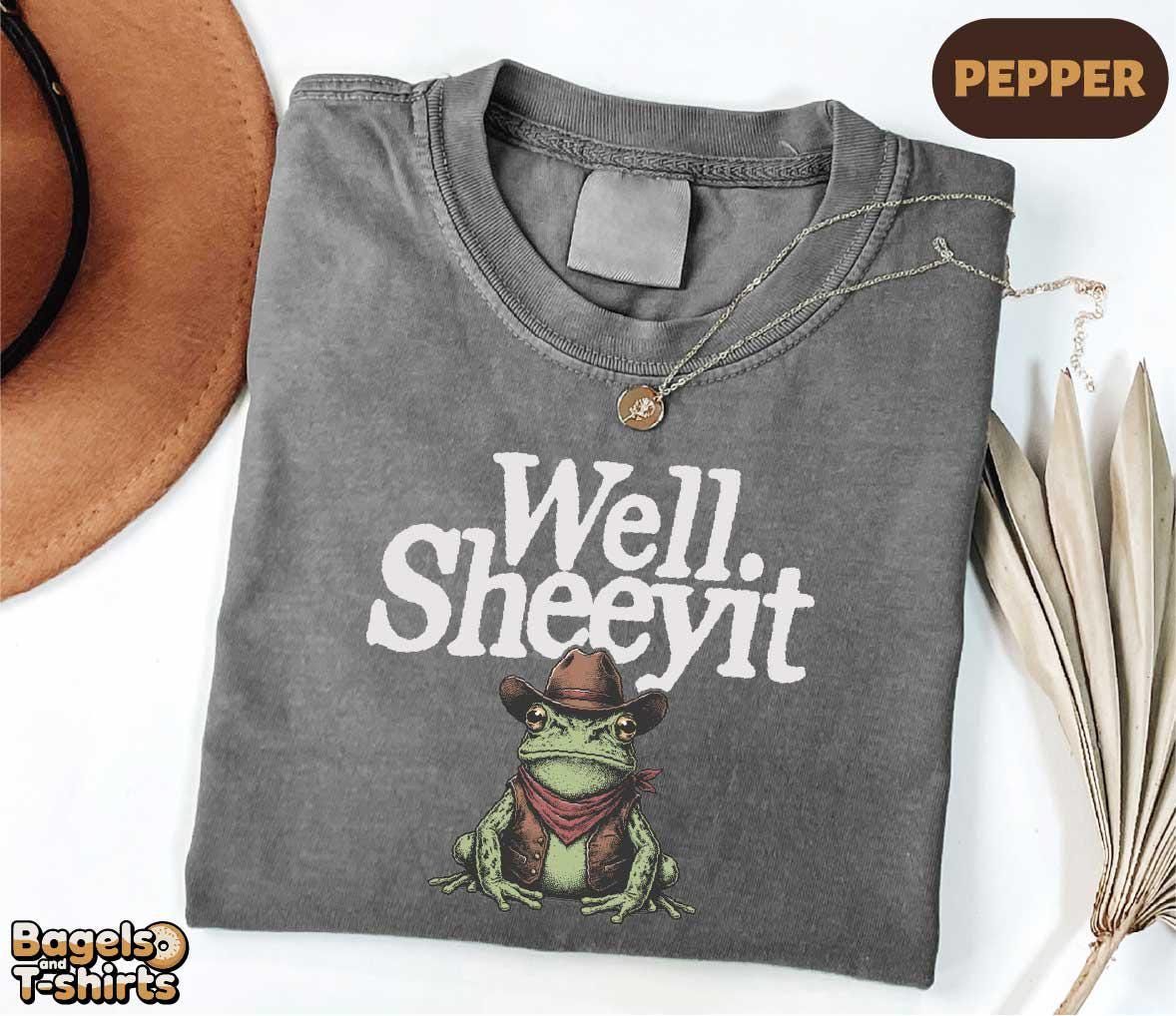Well Sheeyit Shirt Funny Country Humor T-shirt Western Frog Meme Sweatshirt Southern Toad Graphic Tee Adult Humor Gift NNA - Image 3
