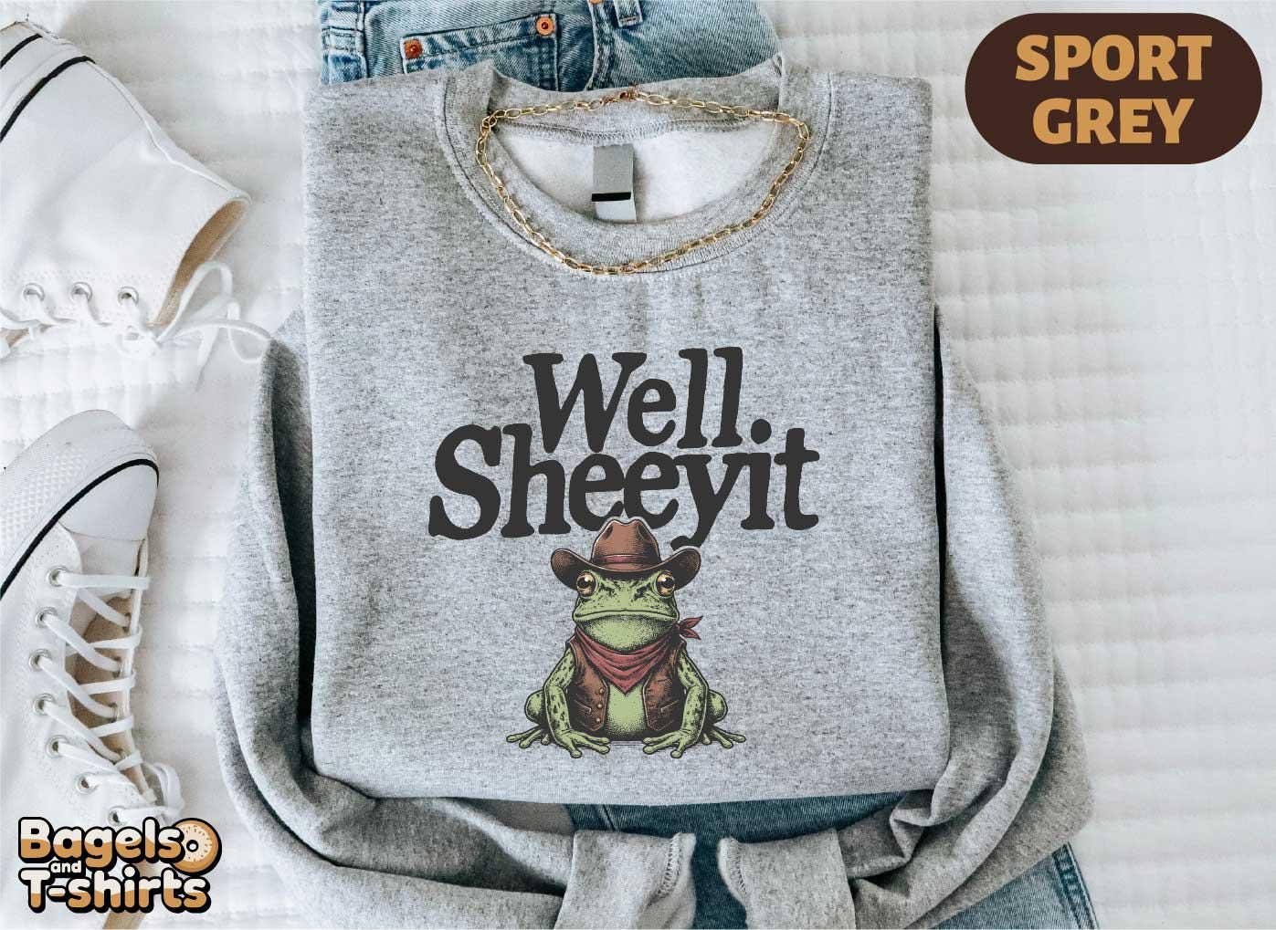 Well Sheeyit Shirt Funny Country Humor T-shirt Western Frog Meme Sweatshirt Southern Toad Graphic Tee Adult Humor Gift NNA - Image 7